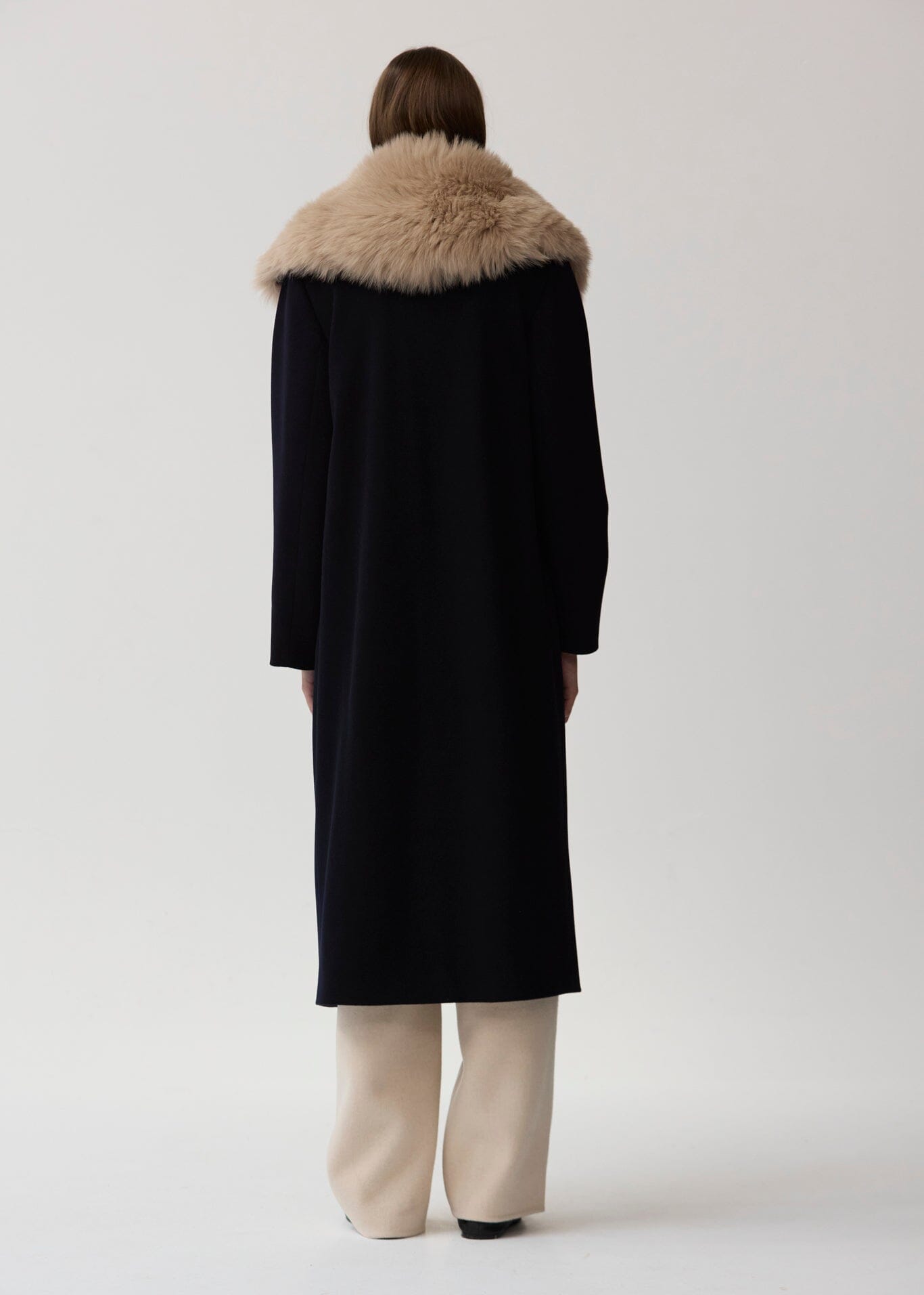 Abrigo largo icono azul marino