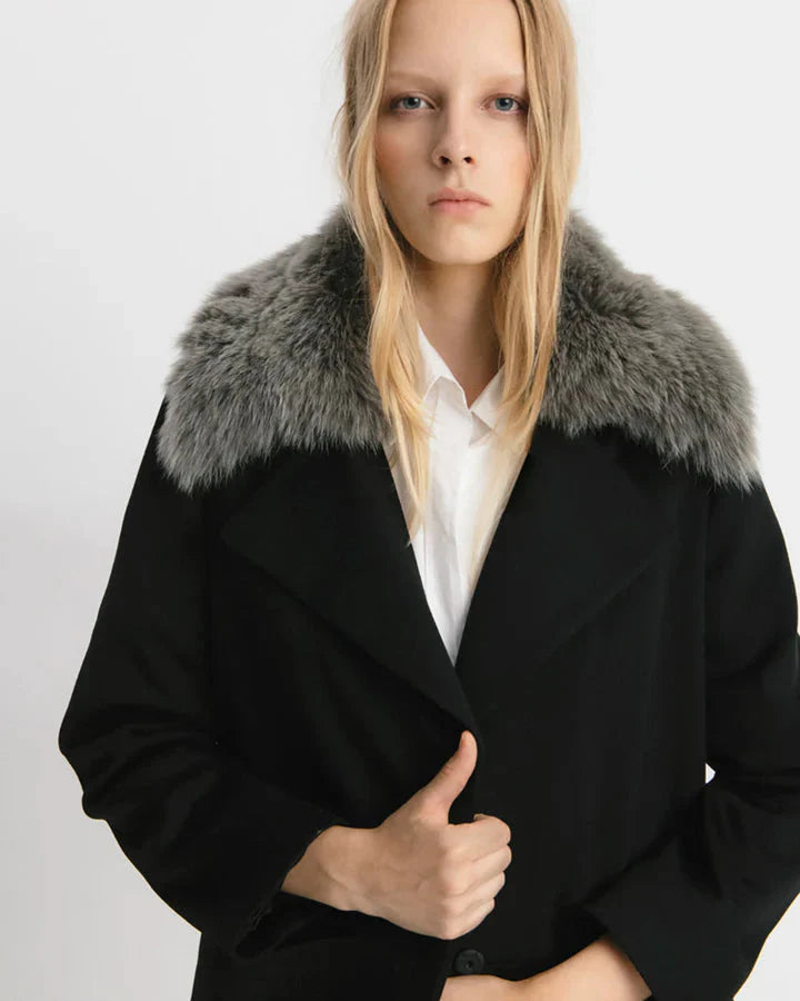 Abrigo largo icono negro