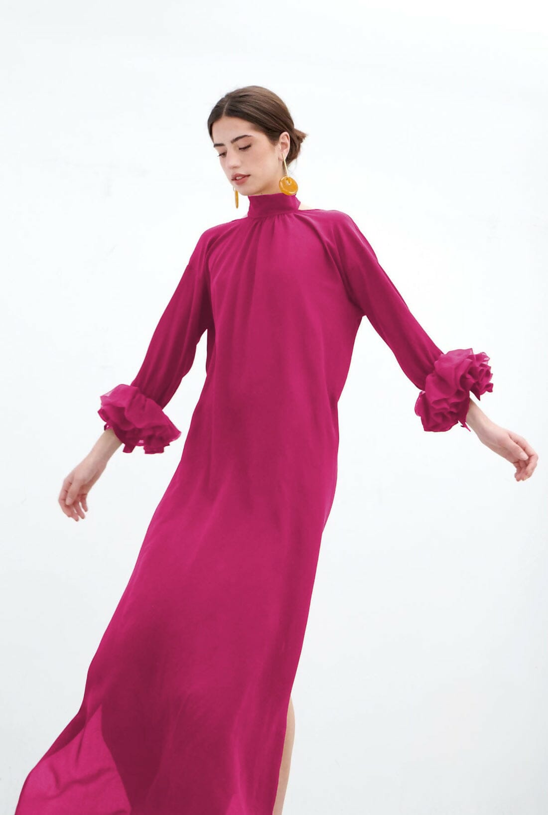 Vestido Amaranta Long - fuscia