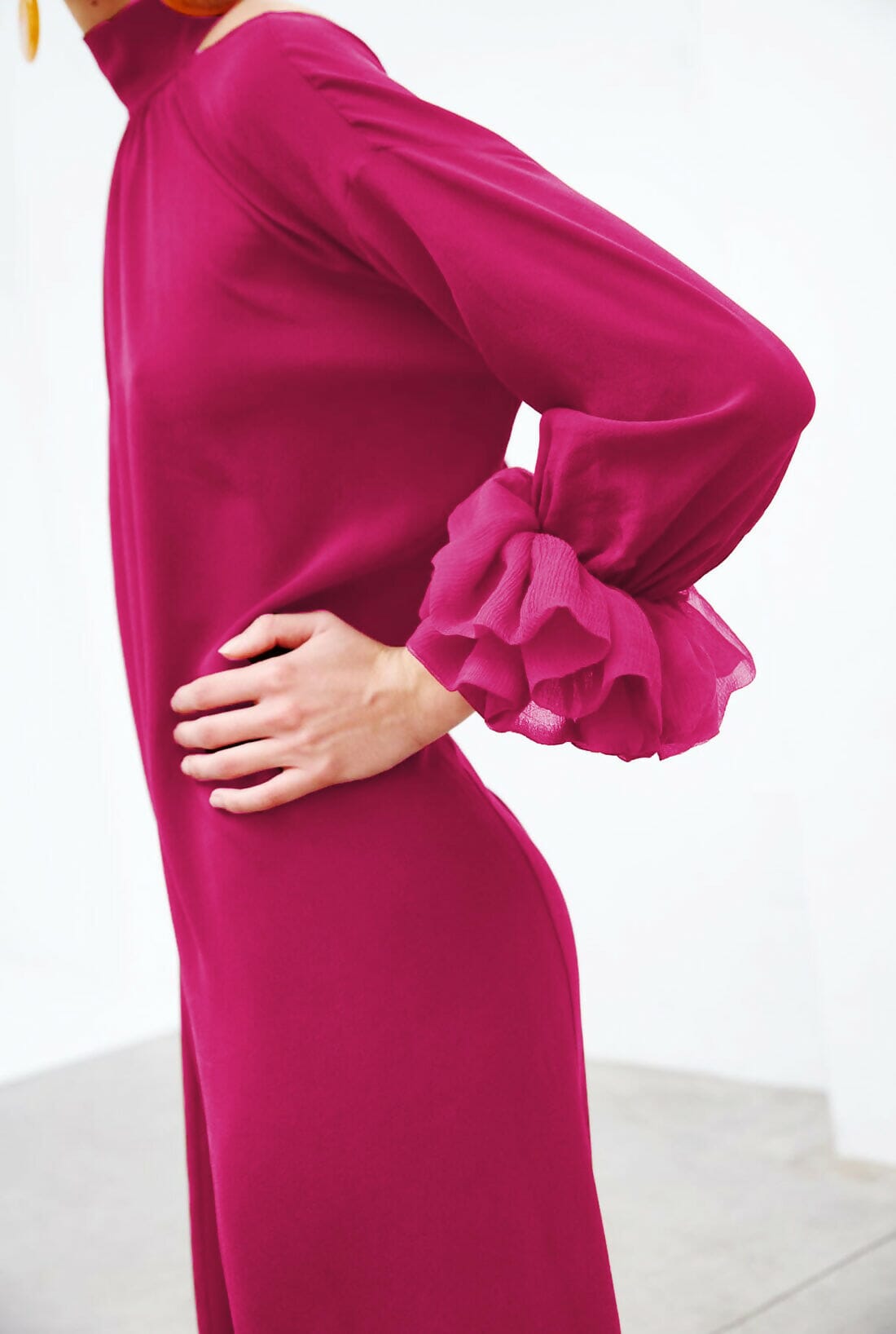 Vestido Amaranta Long - fuscia