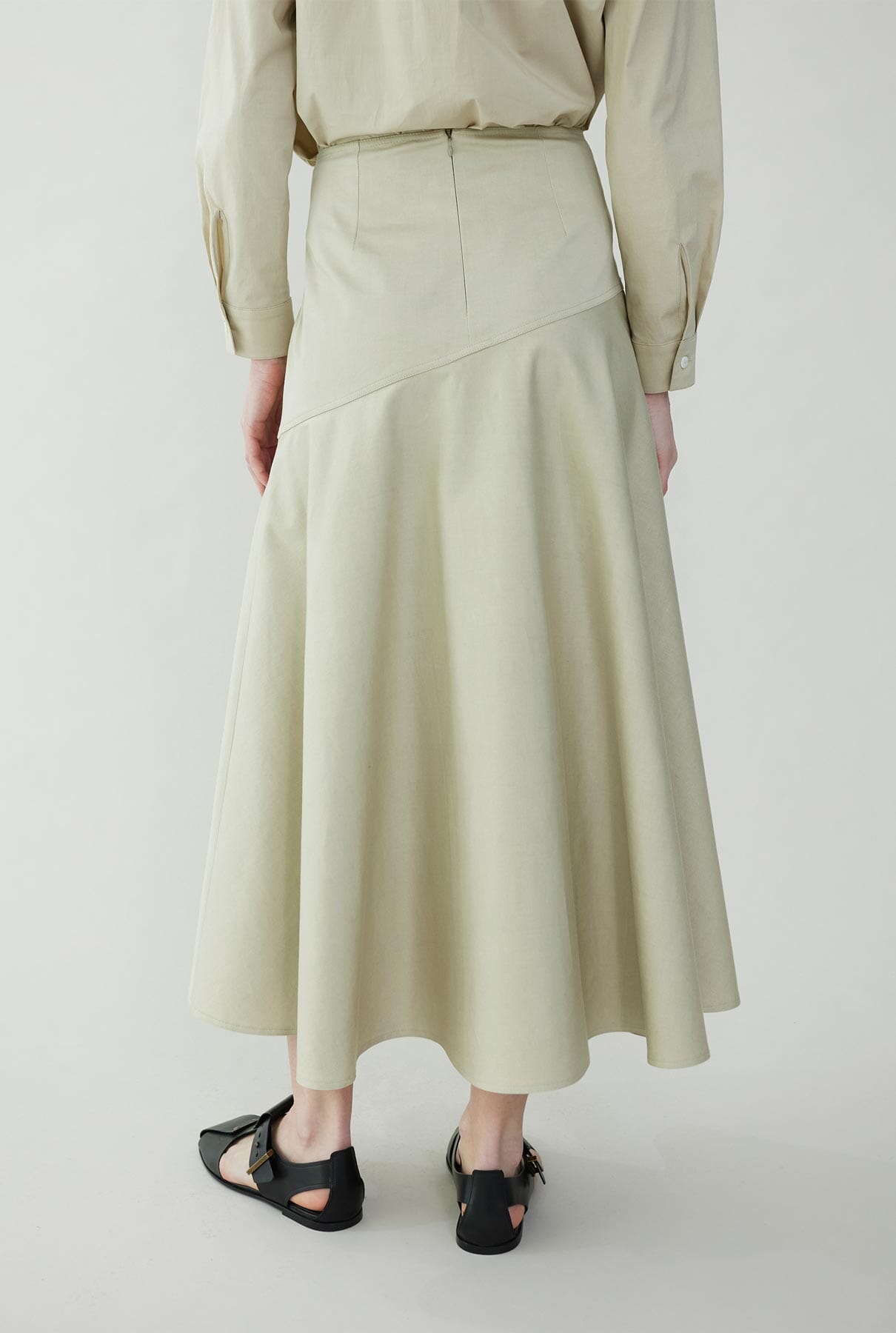 Asymmetrical cotton skirt