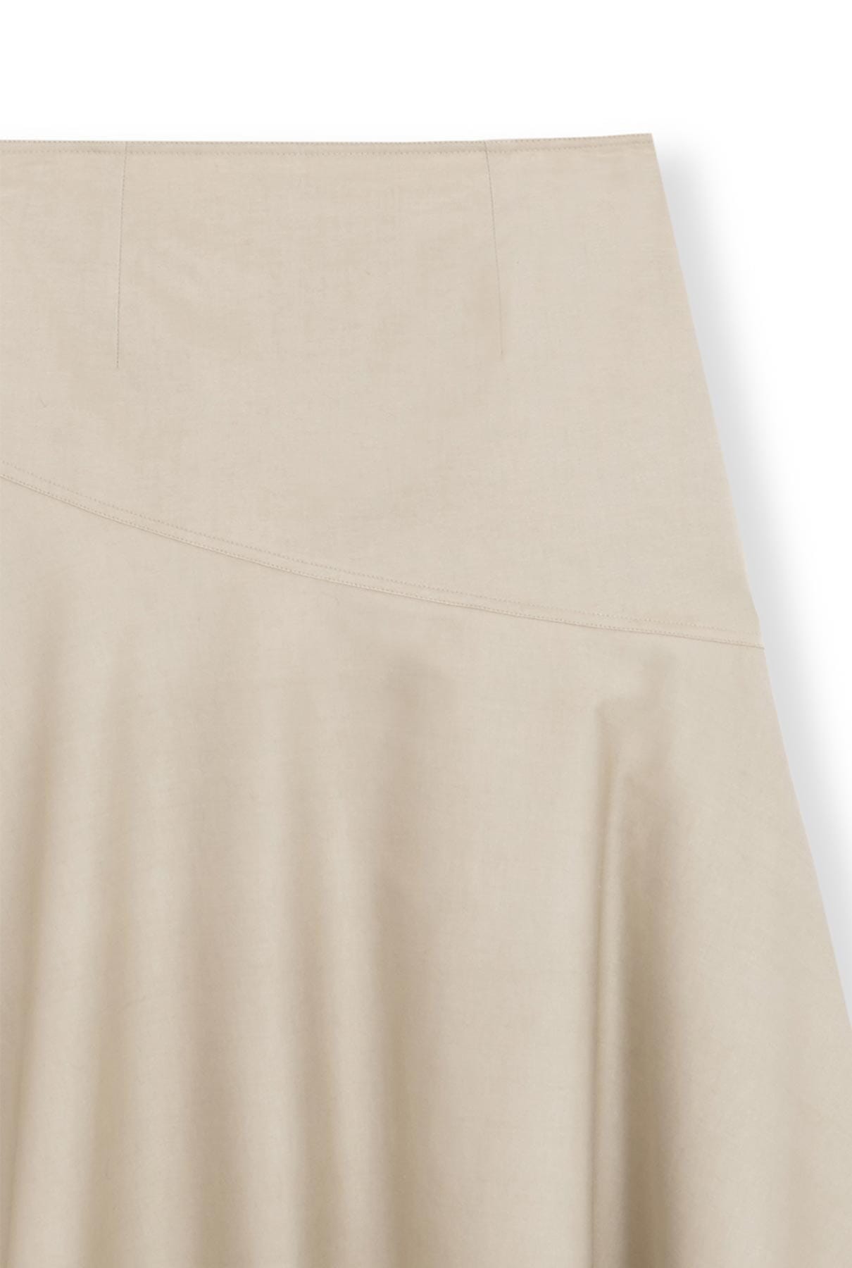 Asymmetrical cotton skirt