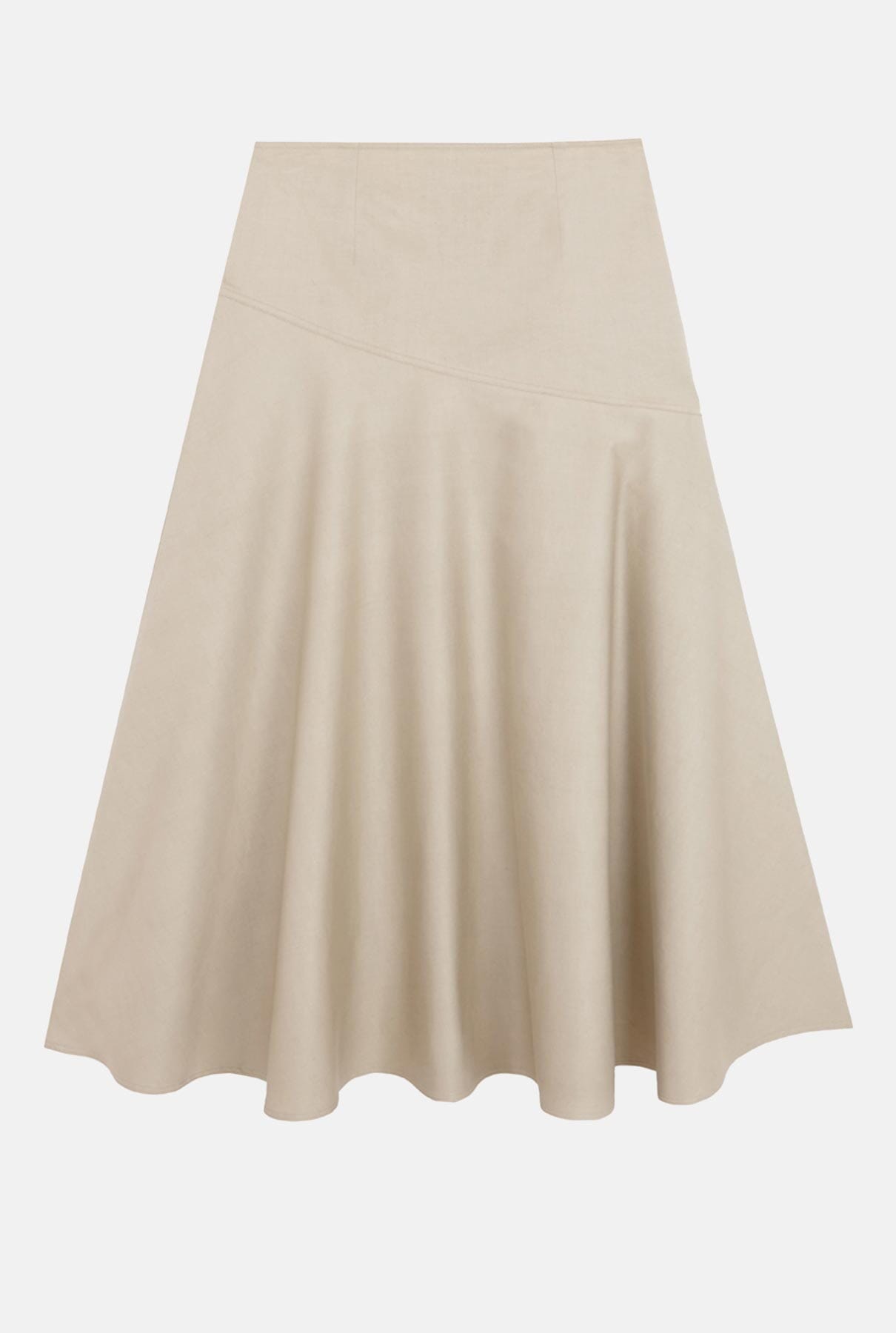 Asymmetrical cotton skirt