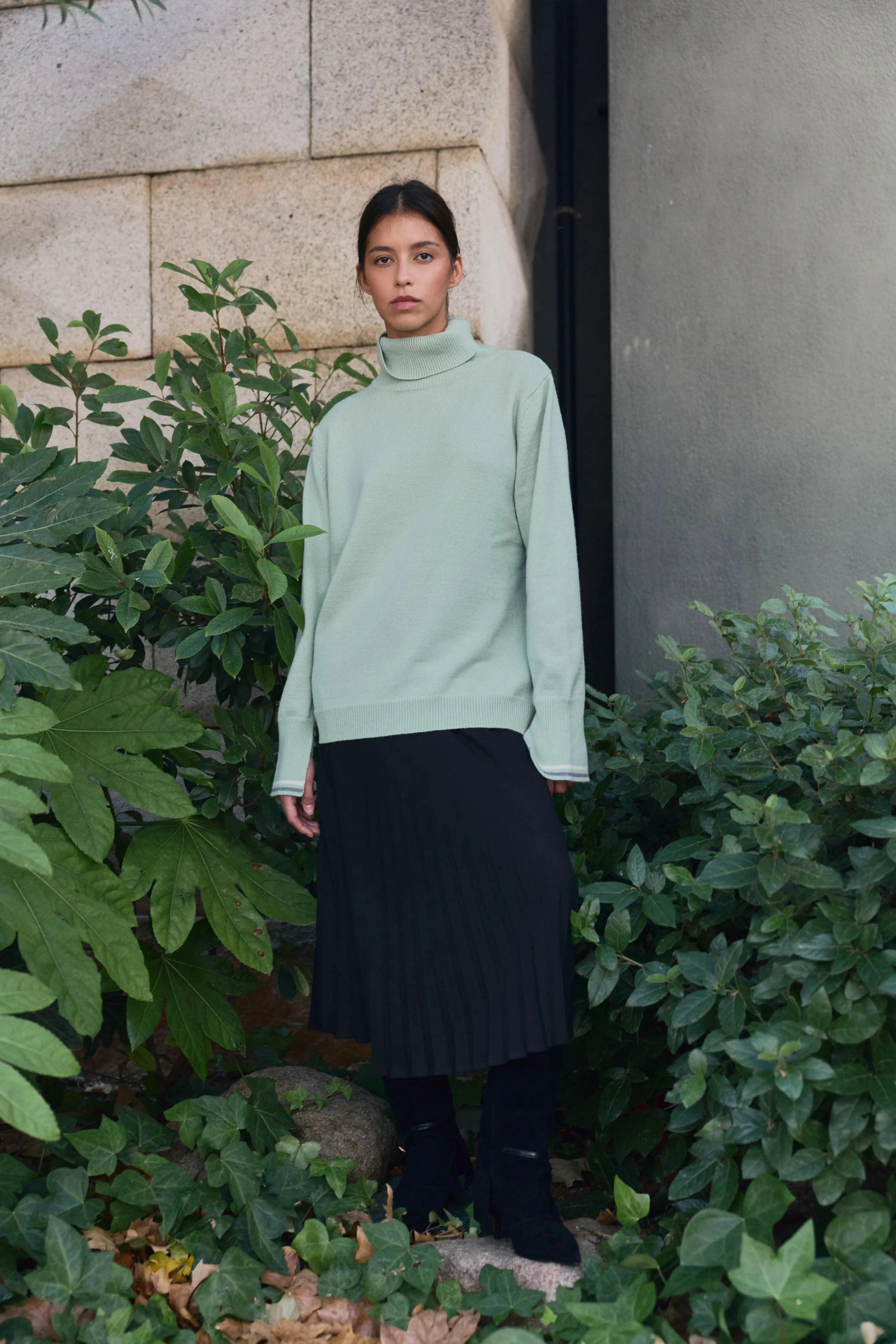 Berta Cashmere blend Crew Neck Mint Green