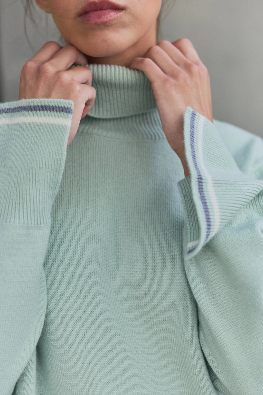 Berta Cashmere blend Crew Neck Mint Green
