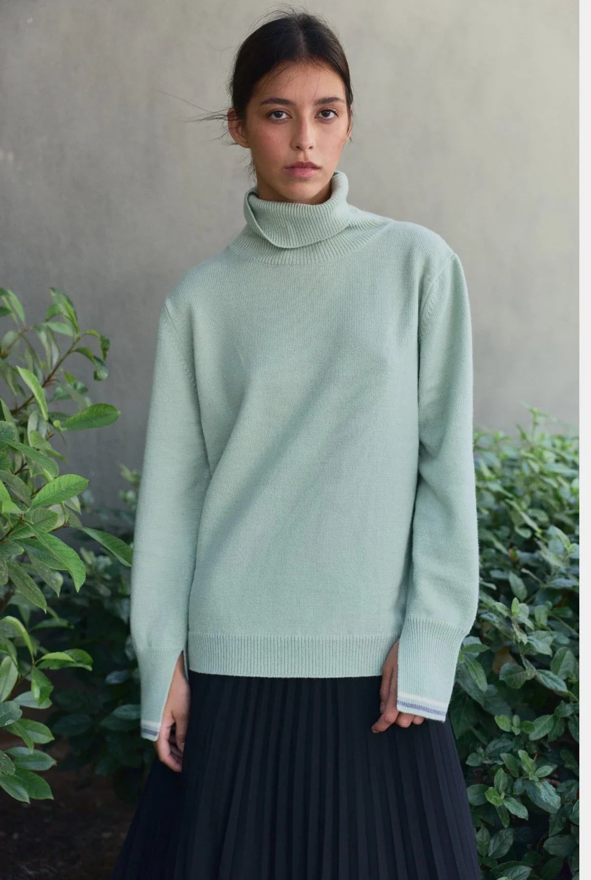 Berta Cashmere blend Crew Neck Mint Green