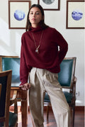 Berta Cashmere blend Crew Neck Wine