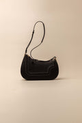 Binomio Black Leather Shoulder Bag