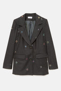 Blazer flores pintada