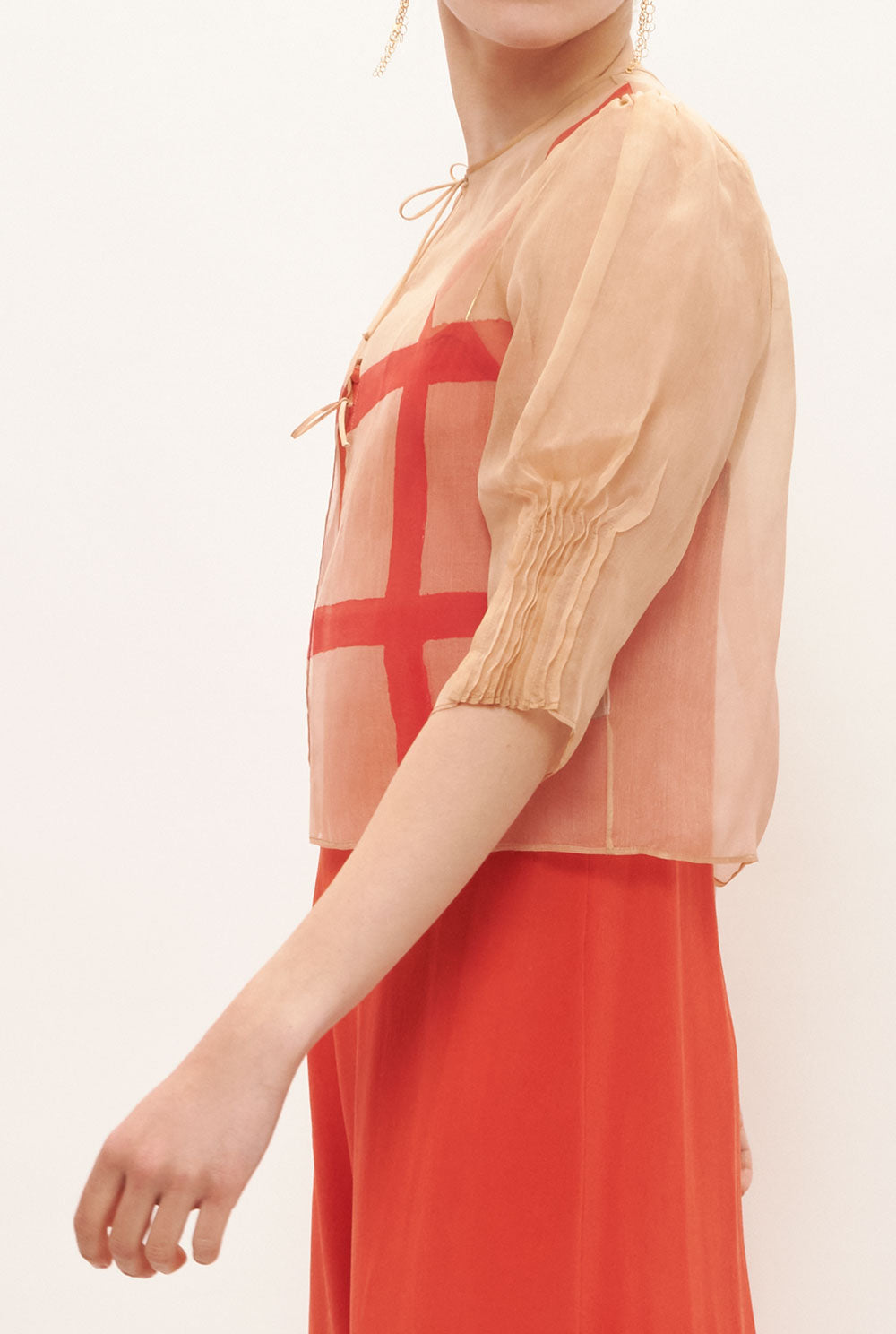 Blusa cuadros rojo