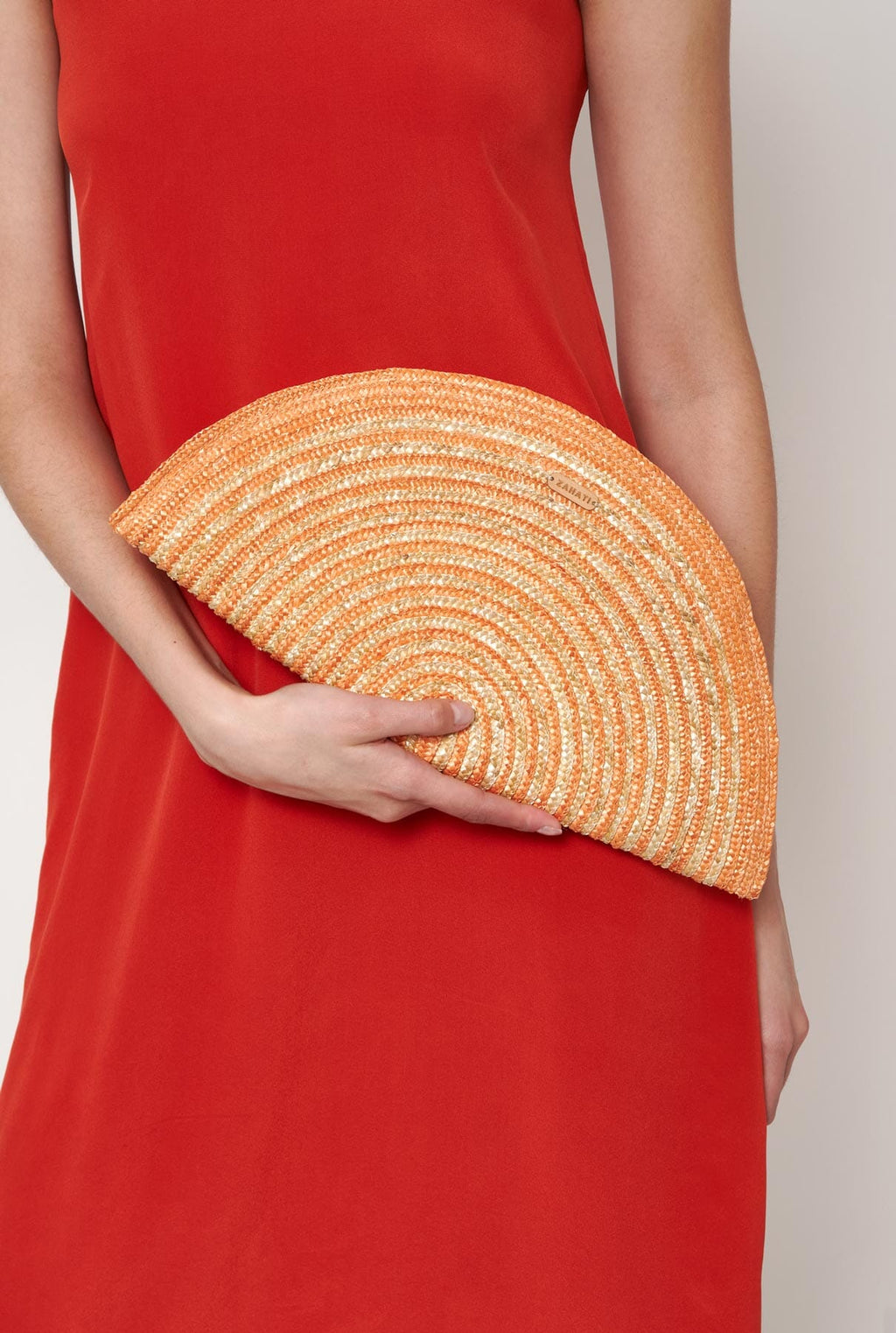 Bolso Abanico espiral naranja