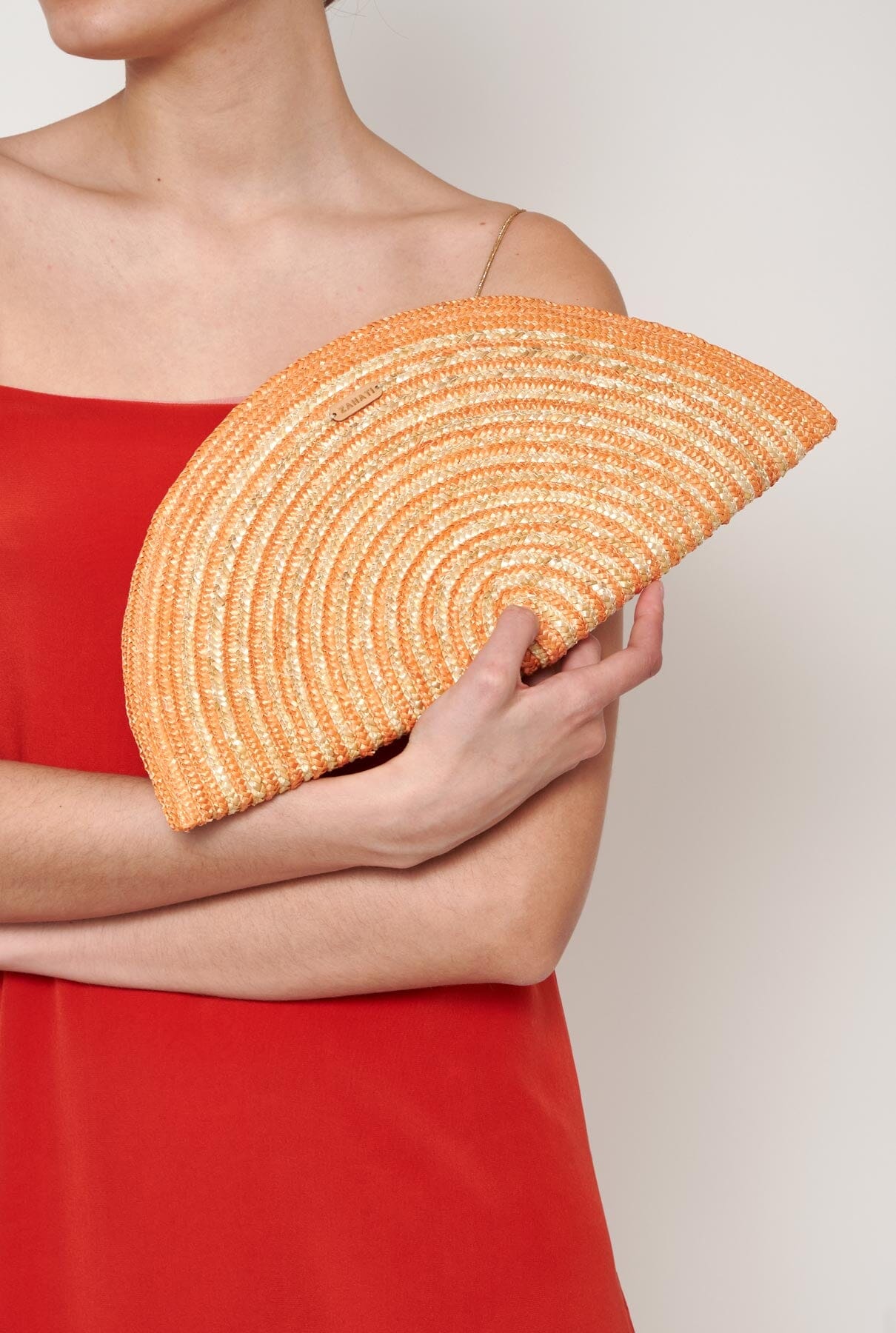 Bolso Abanico espiral naranja