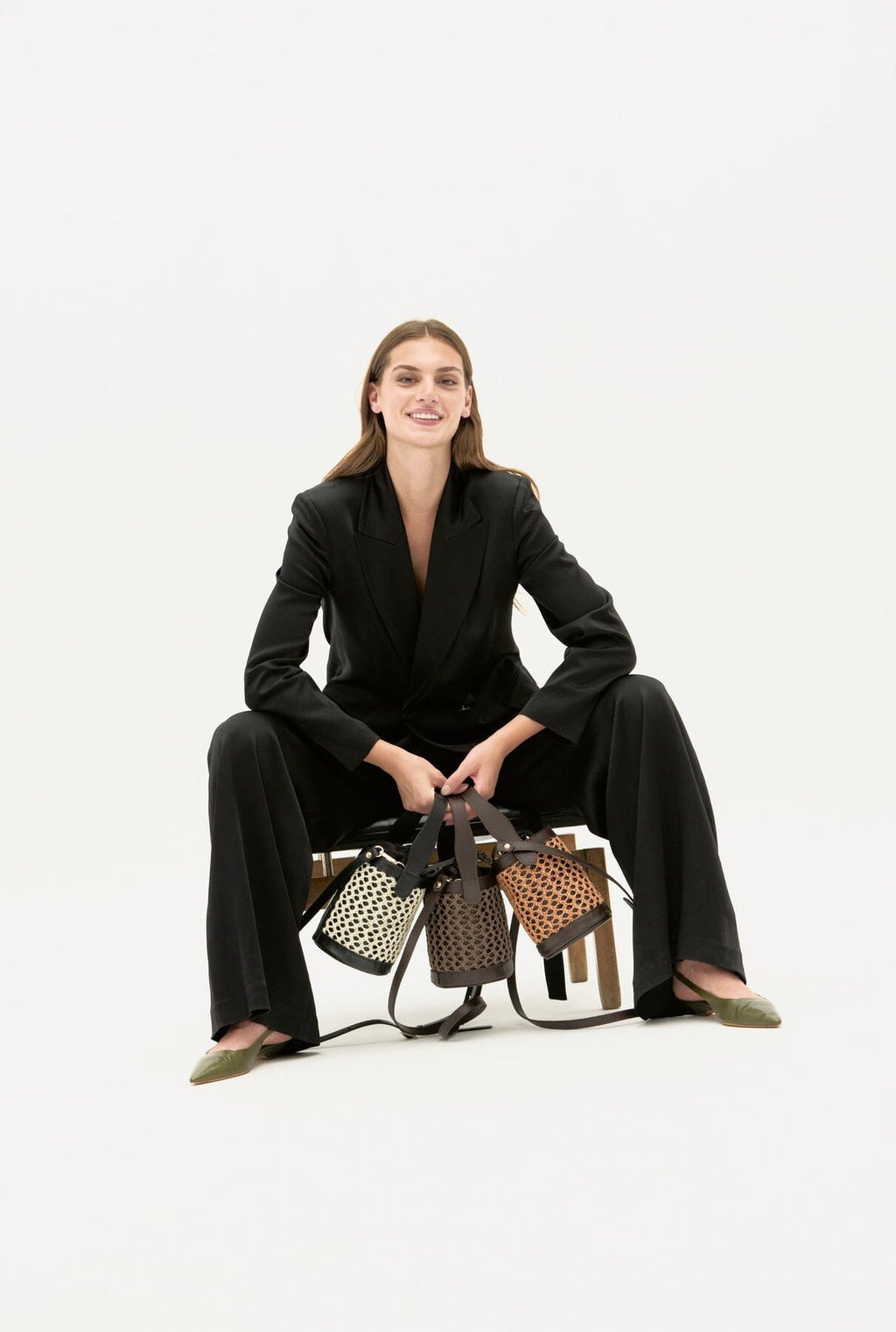 Bolso cubo Zig Zag chocolate + caldera