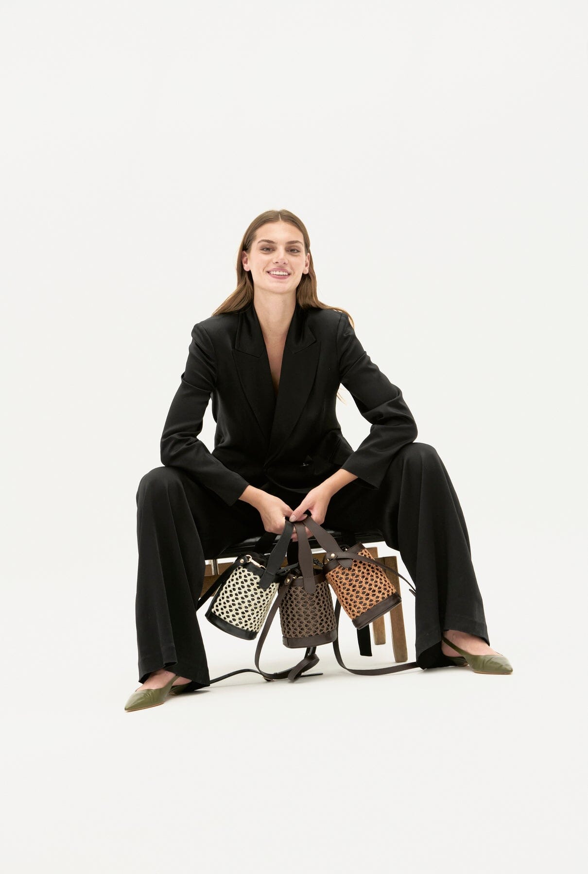 Bolso cubo Zig Zag chocolate + caldera