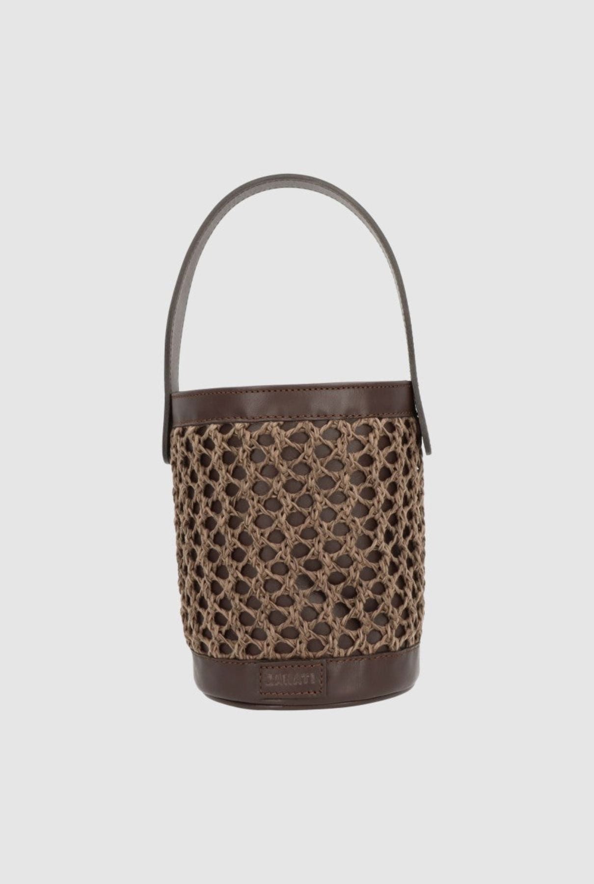 Bolso cubo Zig Zag chocolate + marrón