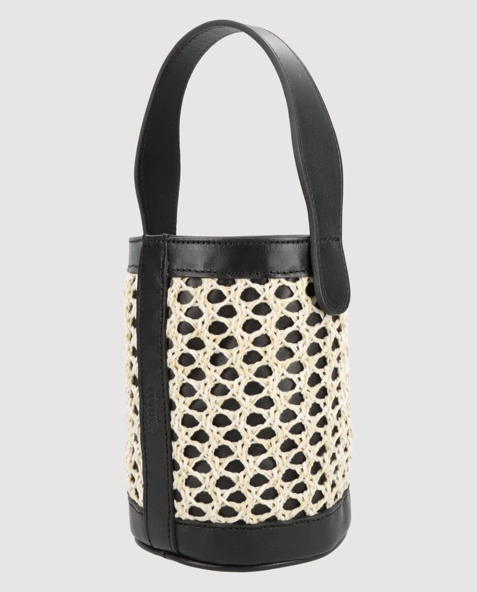 Bolso cubo Zig Zag negro + blanco