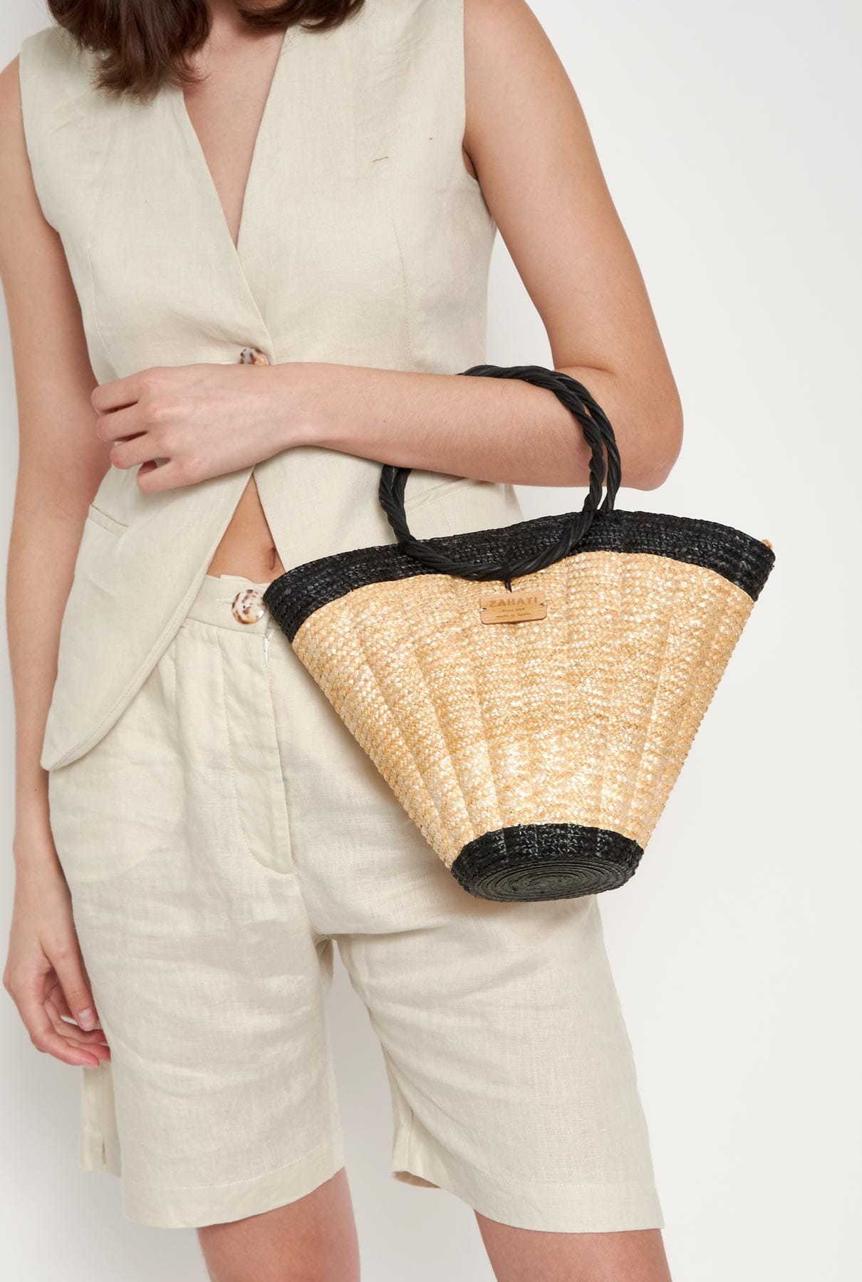 Bolso maxi shelly L bicolor negro