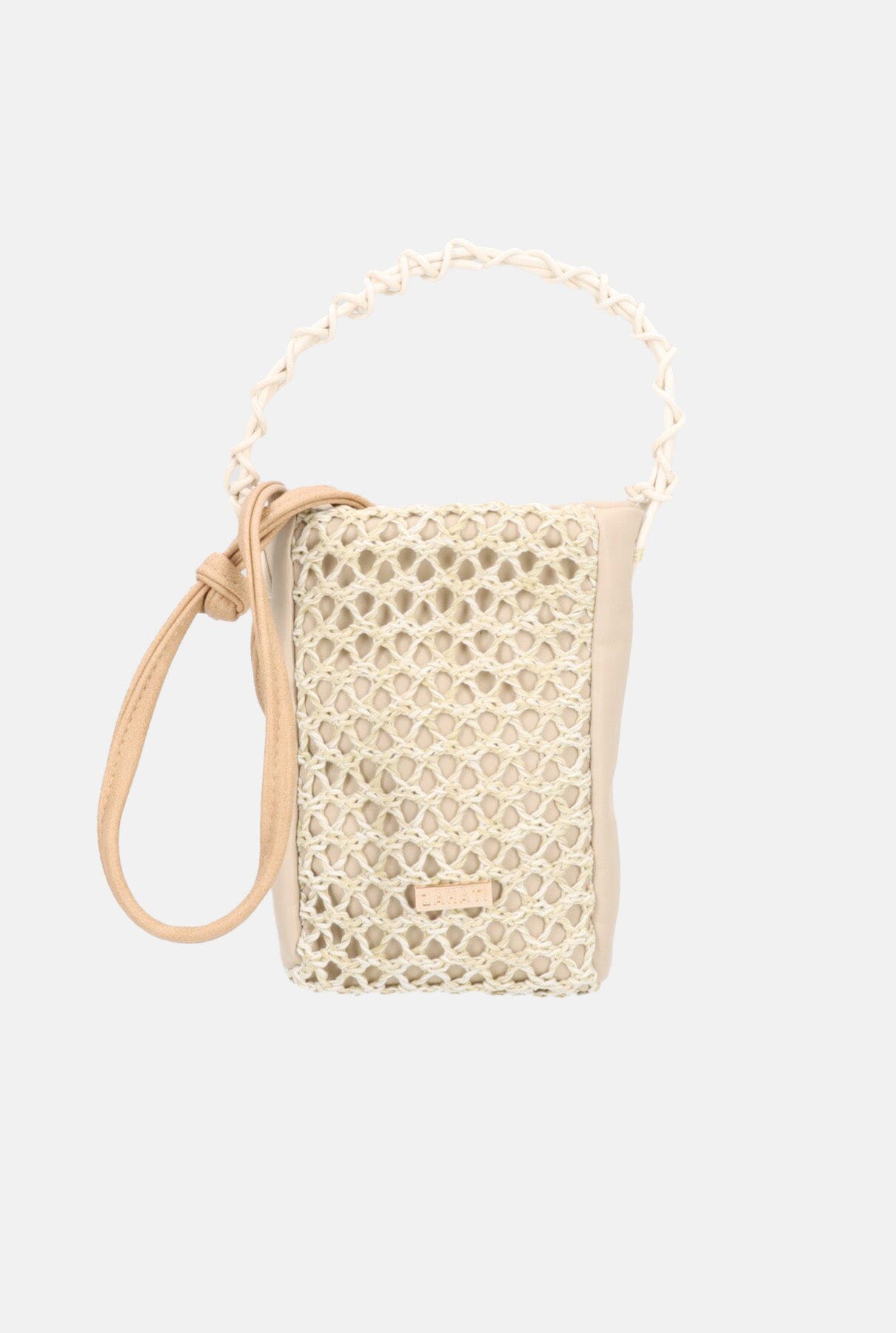 Bolso Zig-zag Mini champagne + merengue