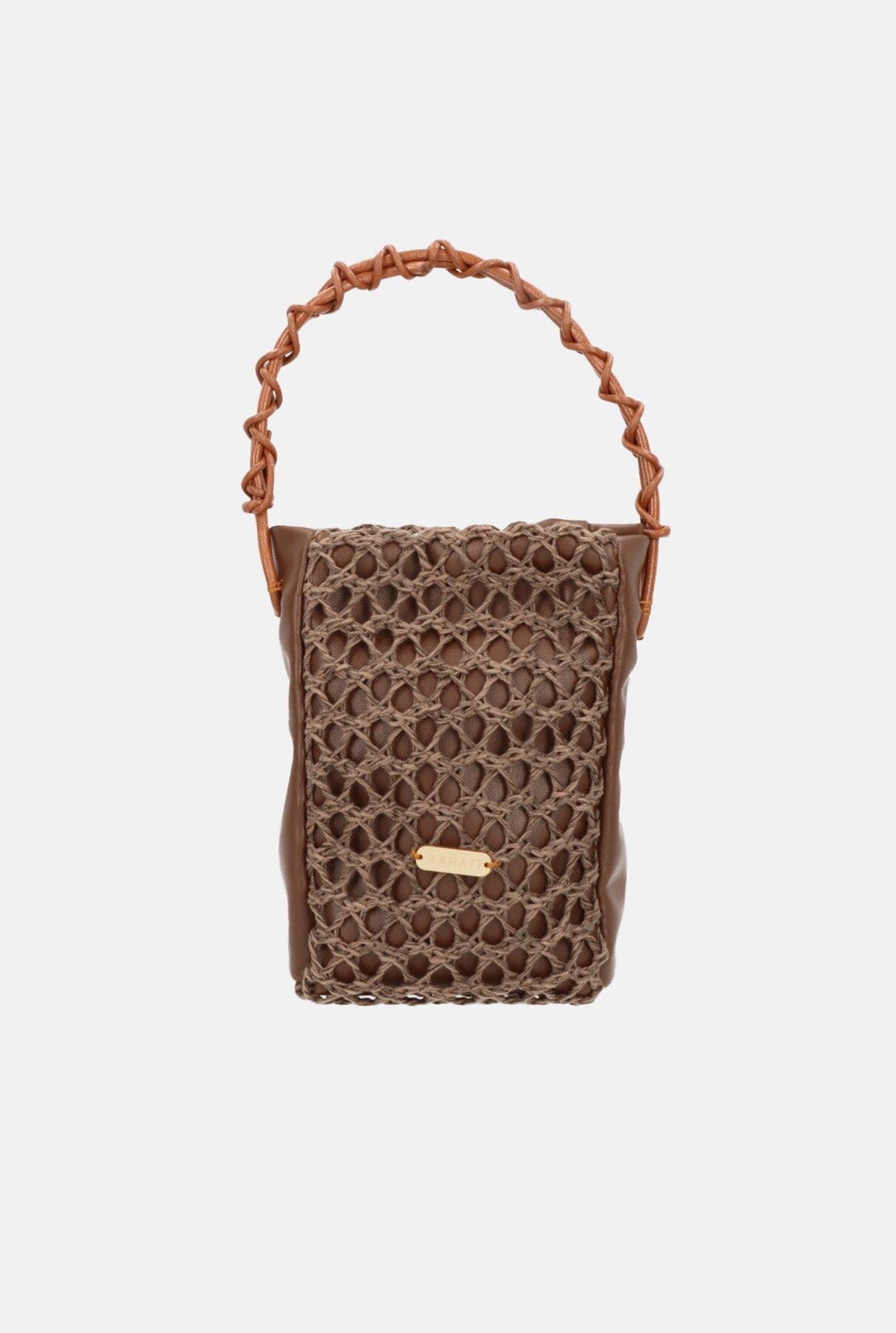 Bolso zig-zag Mini marrón