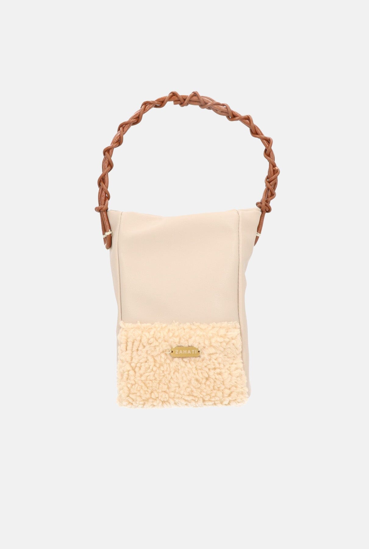 Bolso Zig-Zag teddy + champagne
