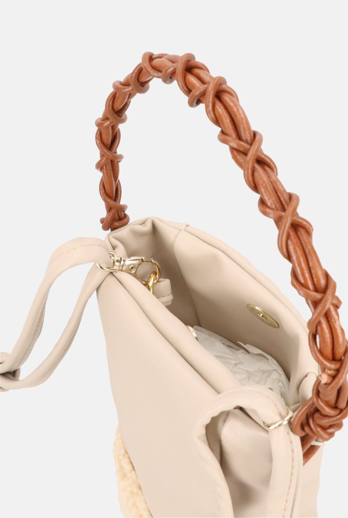 Bolso Zig-Zag teddy + champagne