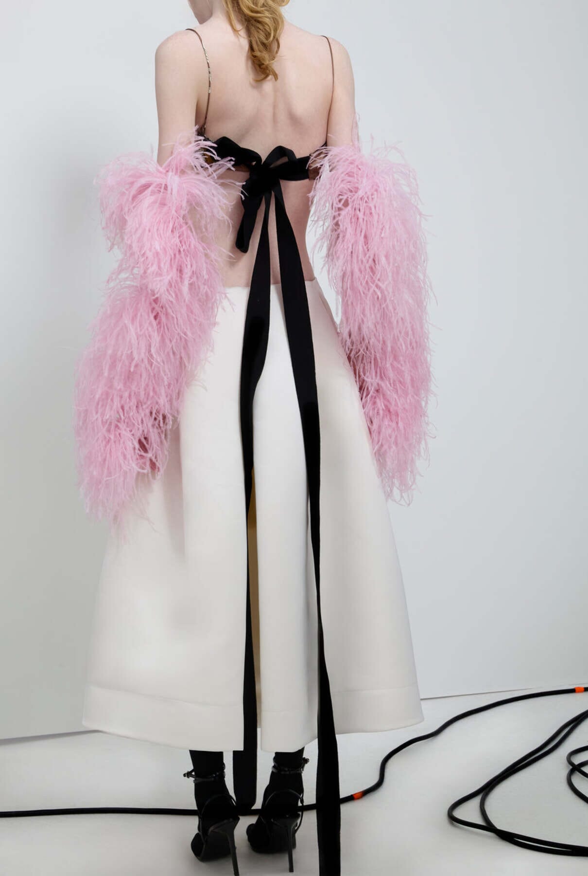 Box pleated skirt
