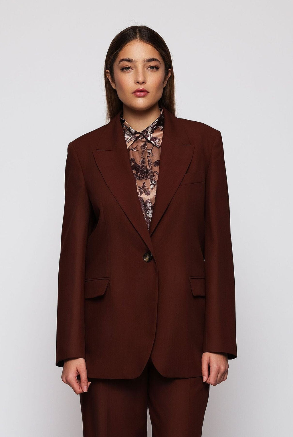Blazer marrón de lana