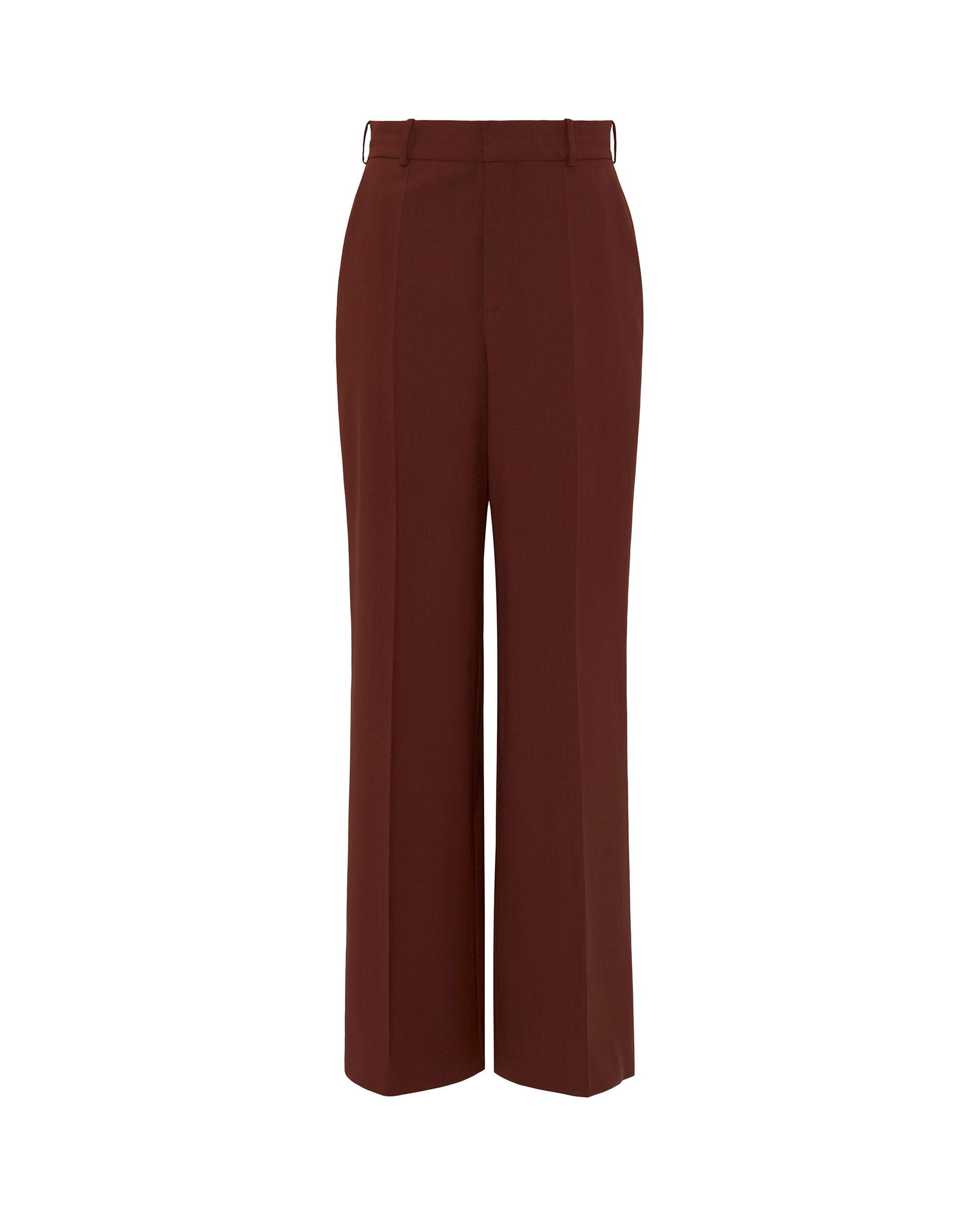 Pantalón de traje marrón de lana