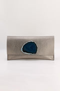 Cartera Maxi Bronce Ágata Azul