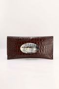 Cartera Maxi Premium Coco Marrón Asta Ovalada