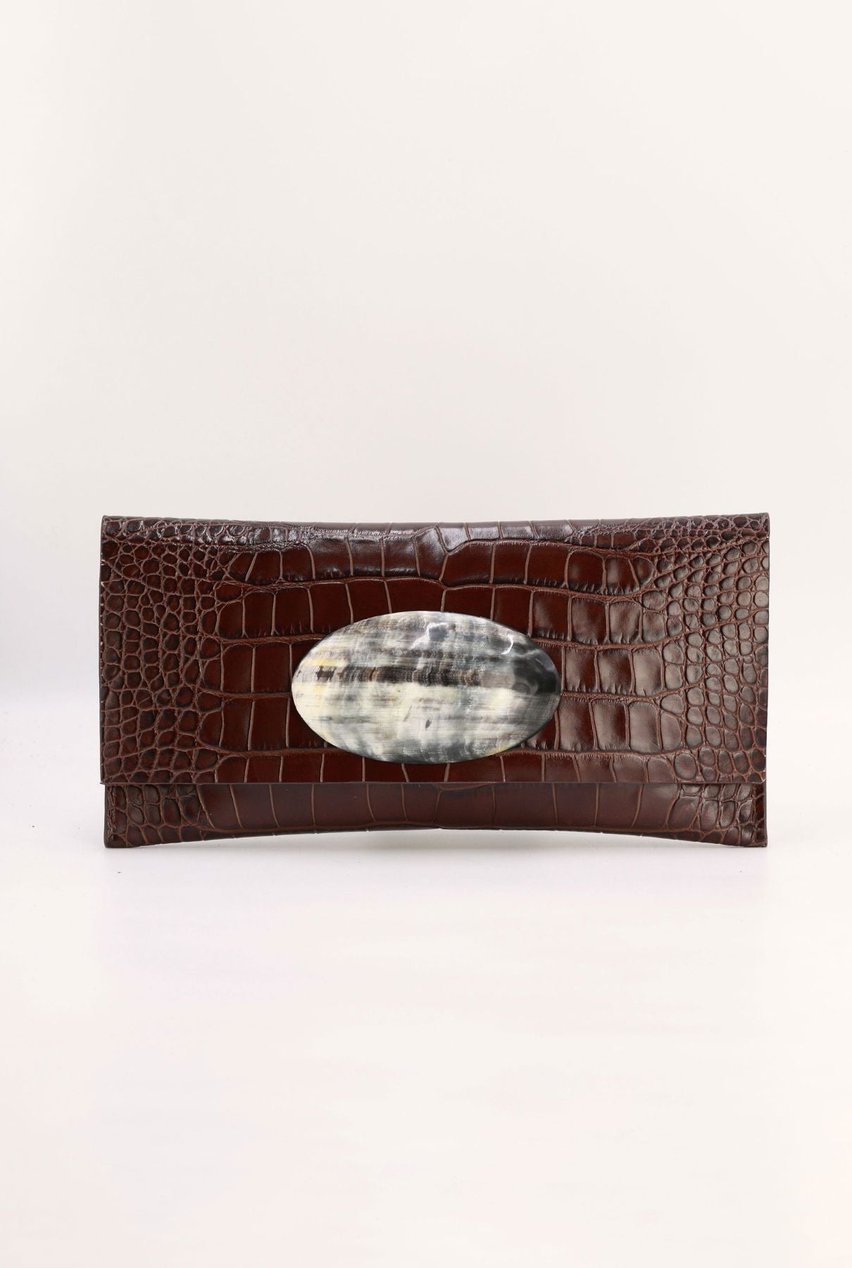 Cartera Maxi Premium Coco Marrón Asta Ovalada