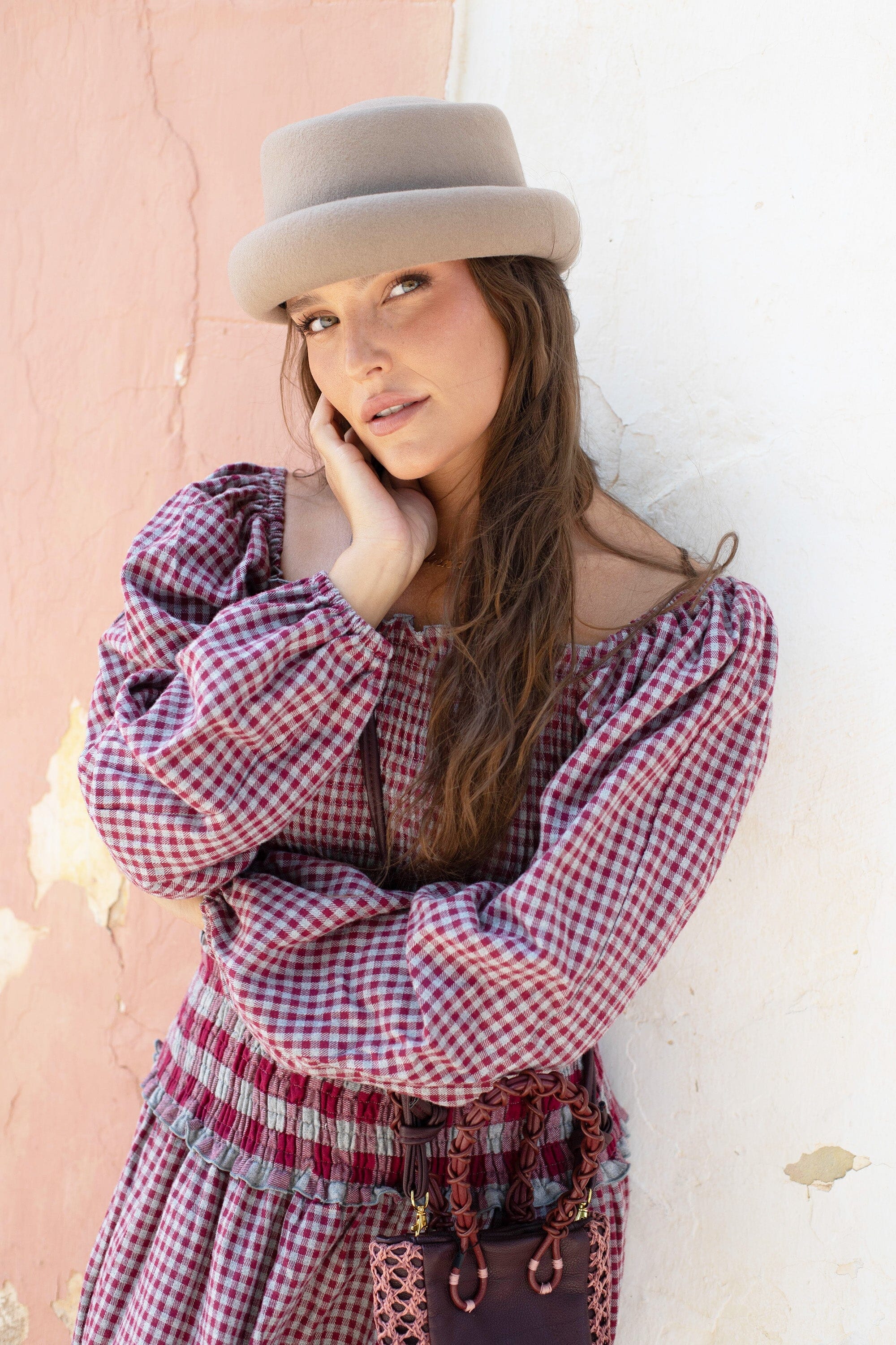 Casquete Nina burdeos