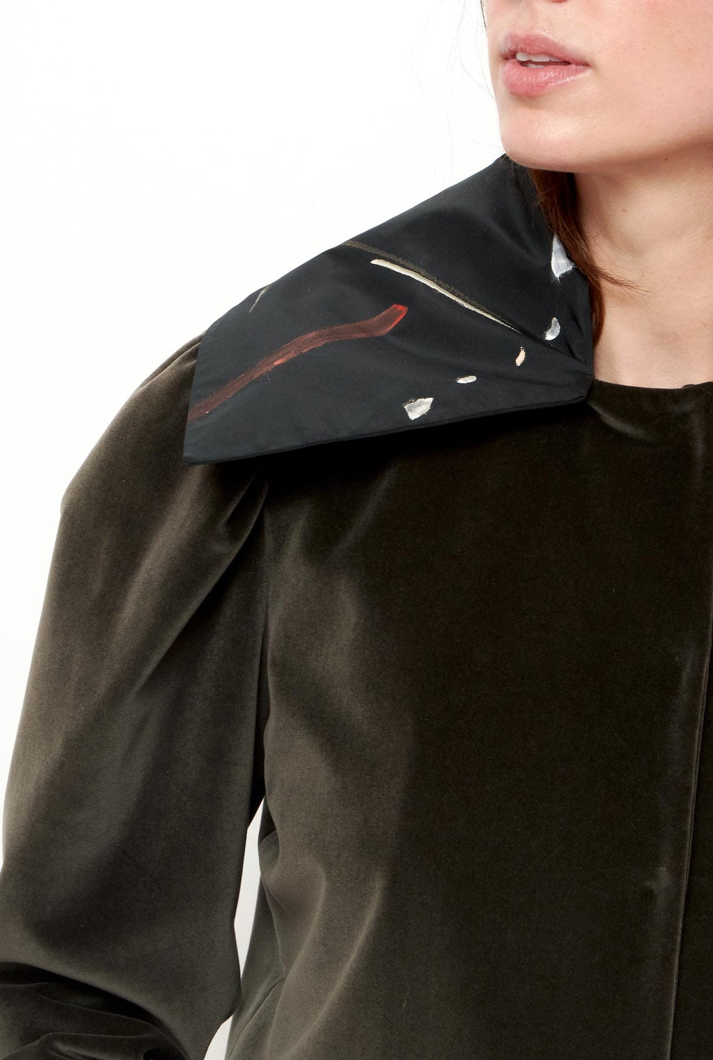 Chaqueta cuello pintado