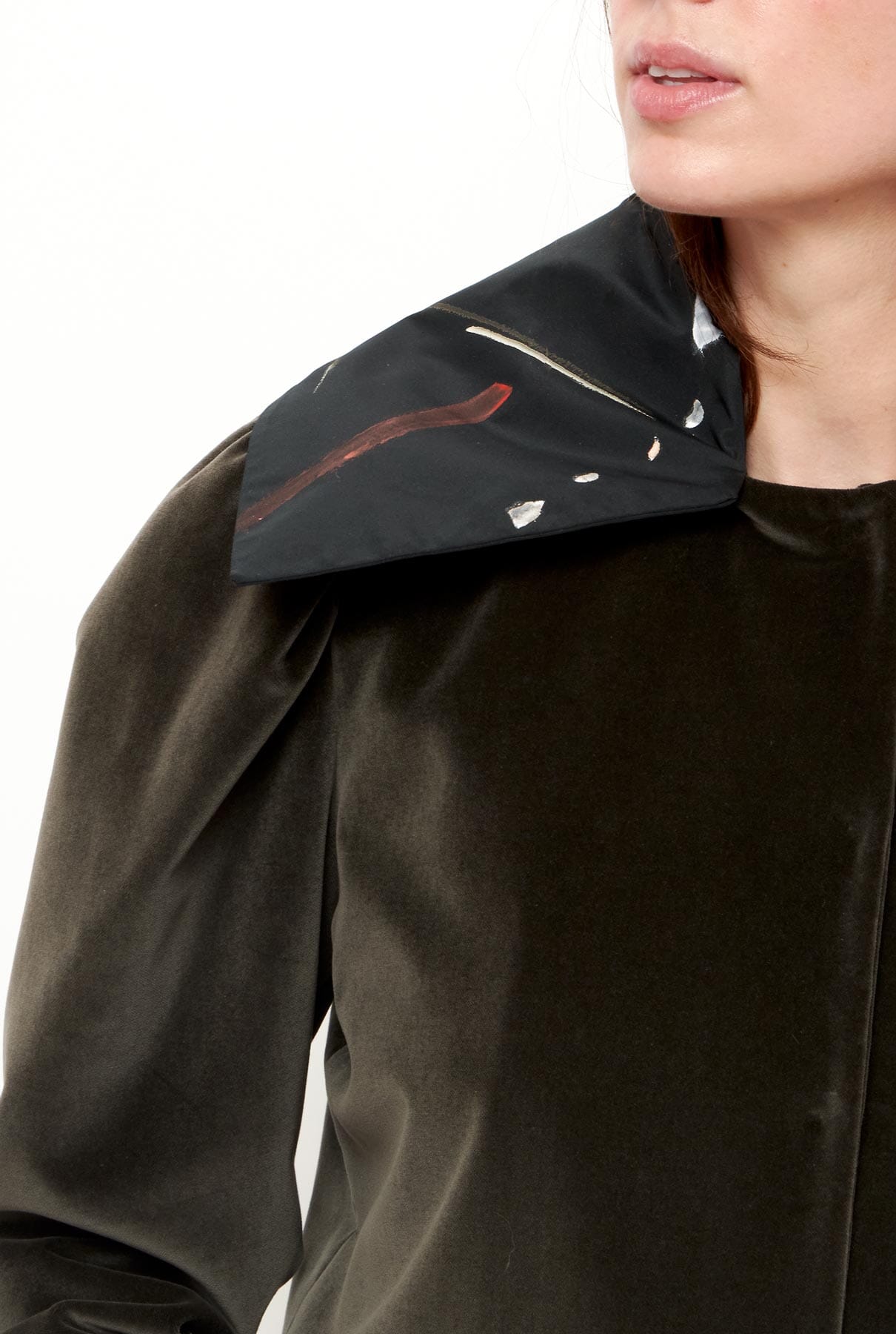 Chaqueta cuello pintado