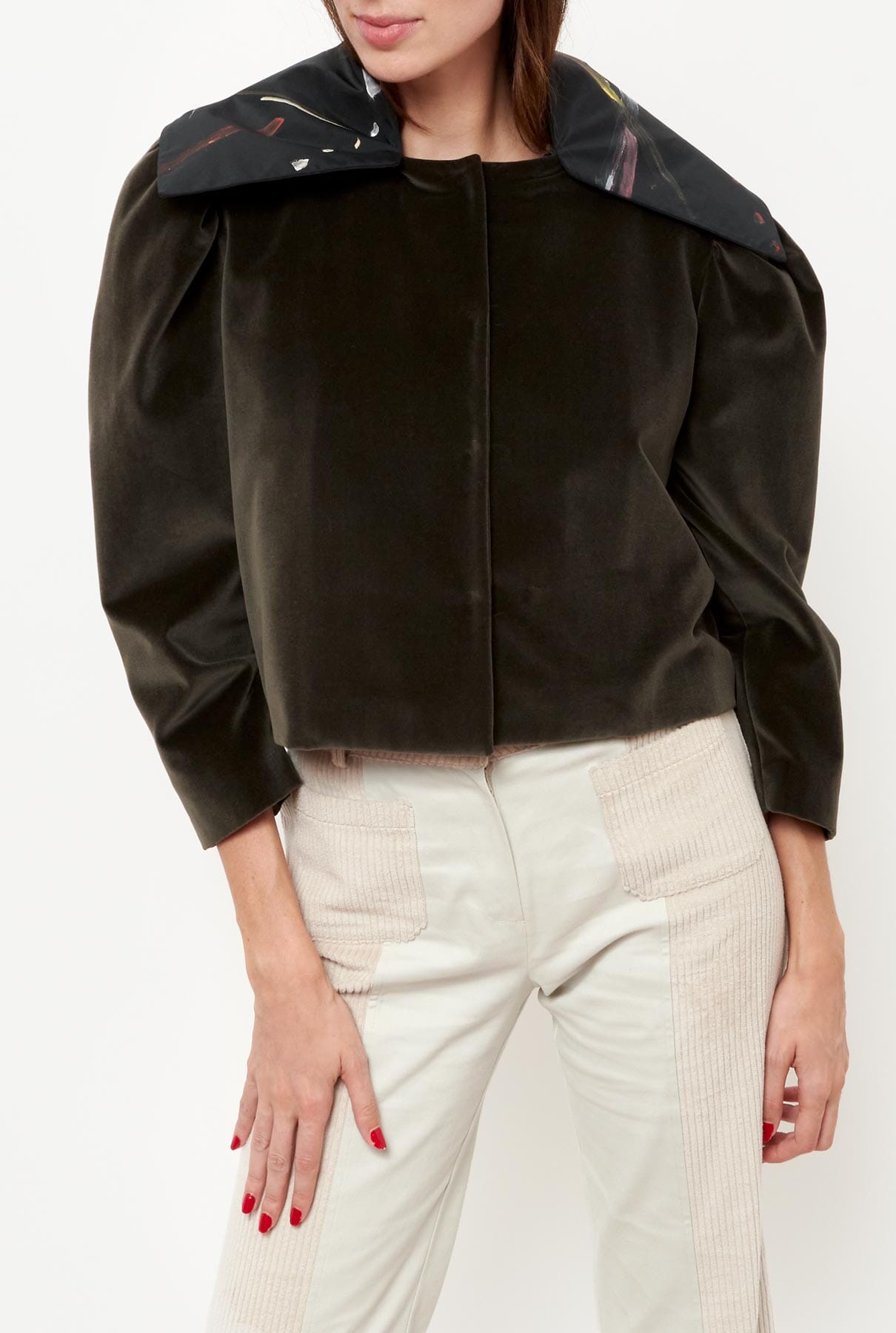 Chaqueta cuello pintado