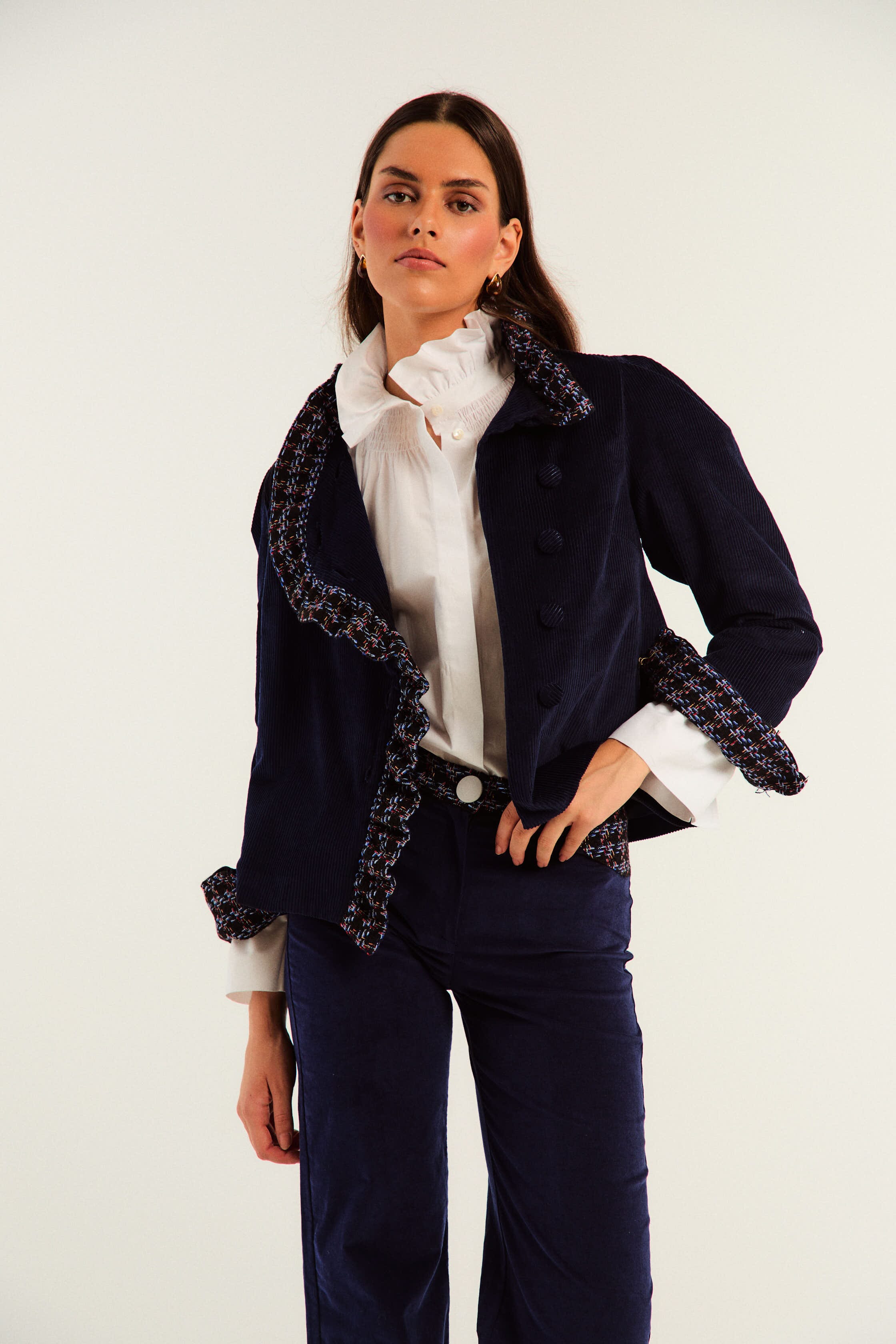 CHAQUETA DARCY PANA AZUL