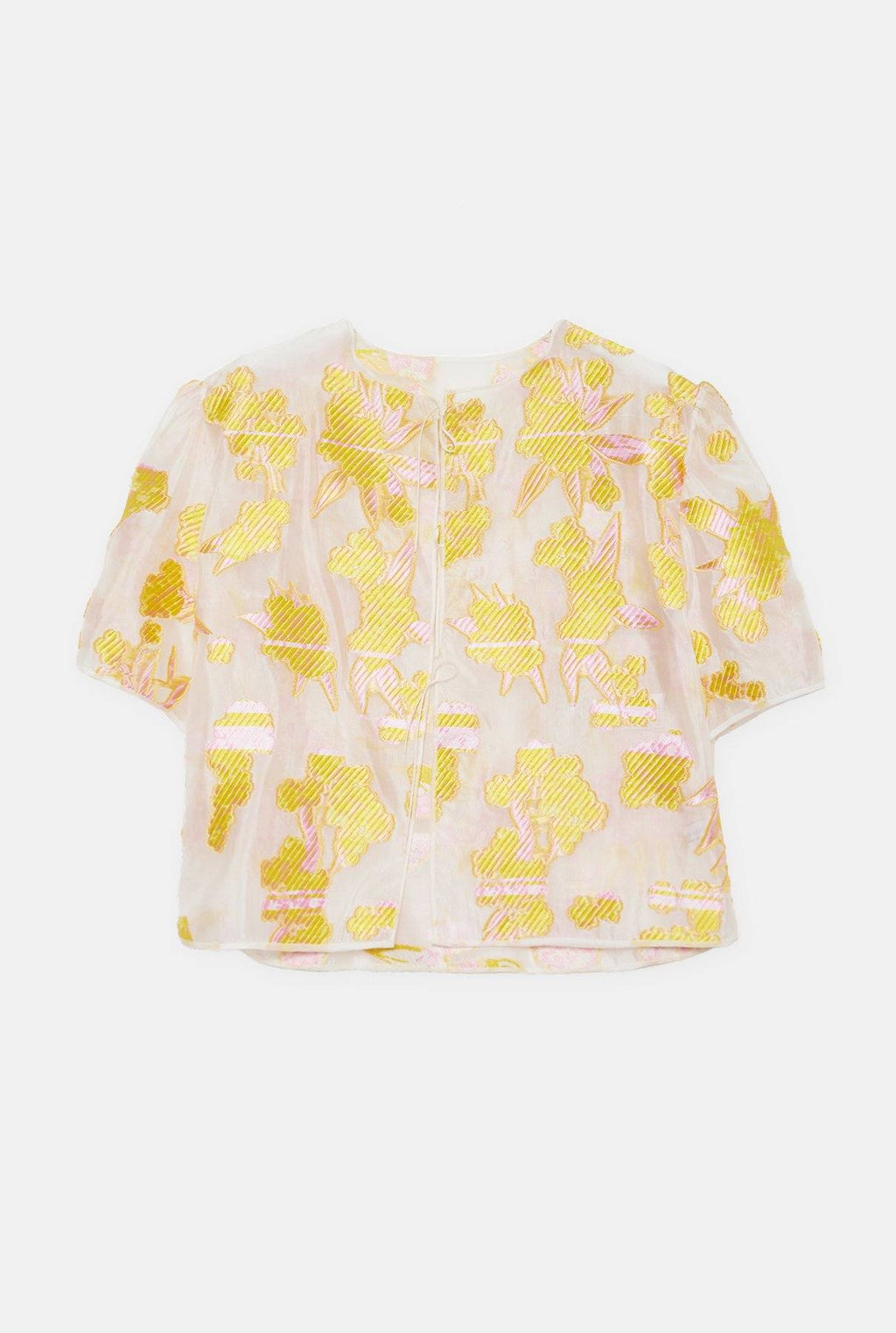 Chaqueta de organza brocada
