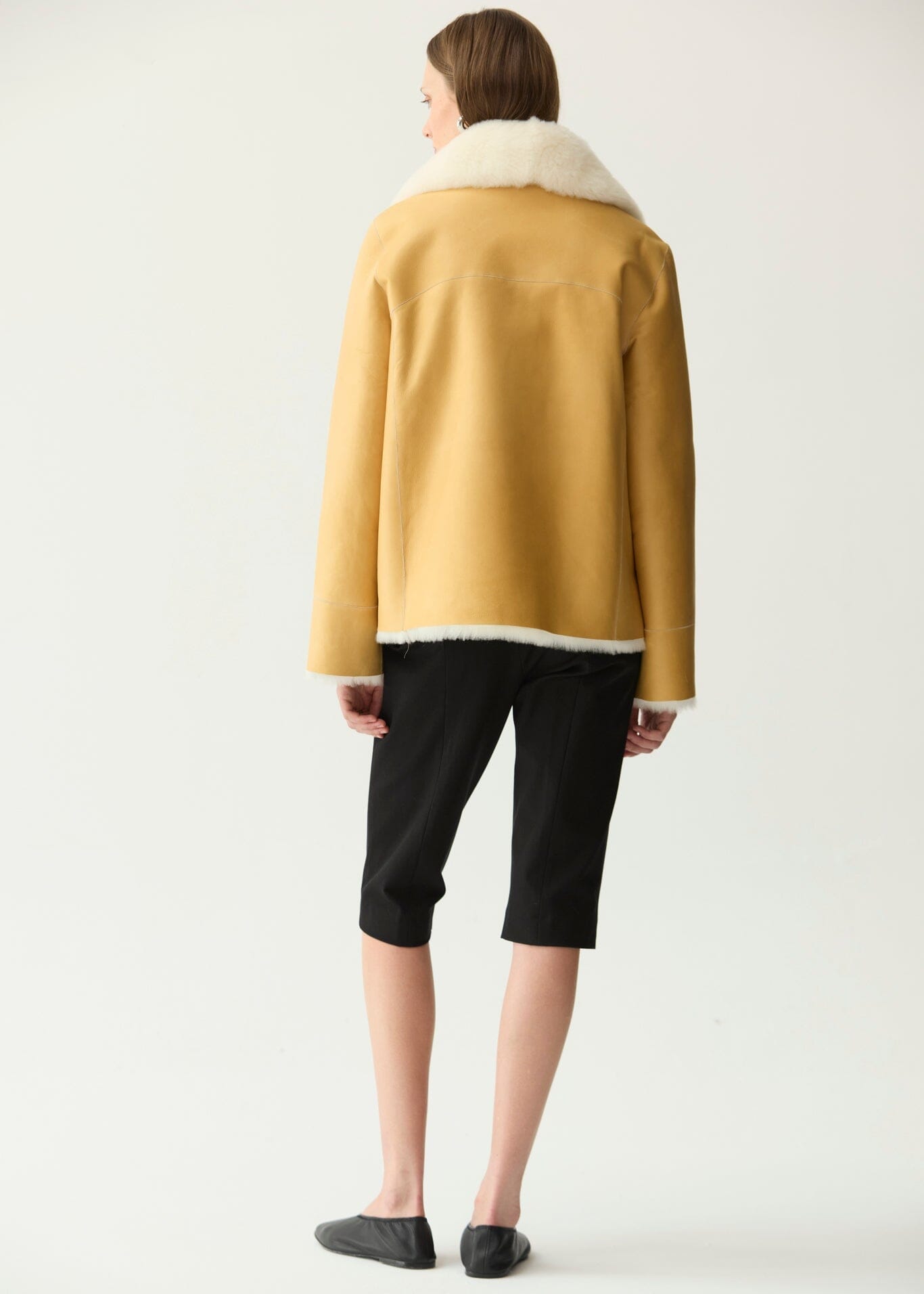 Chaqueta de pelo y piel napa