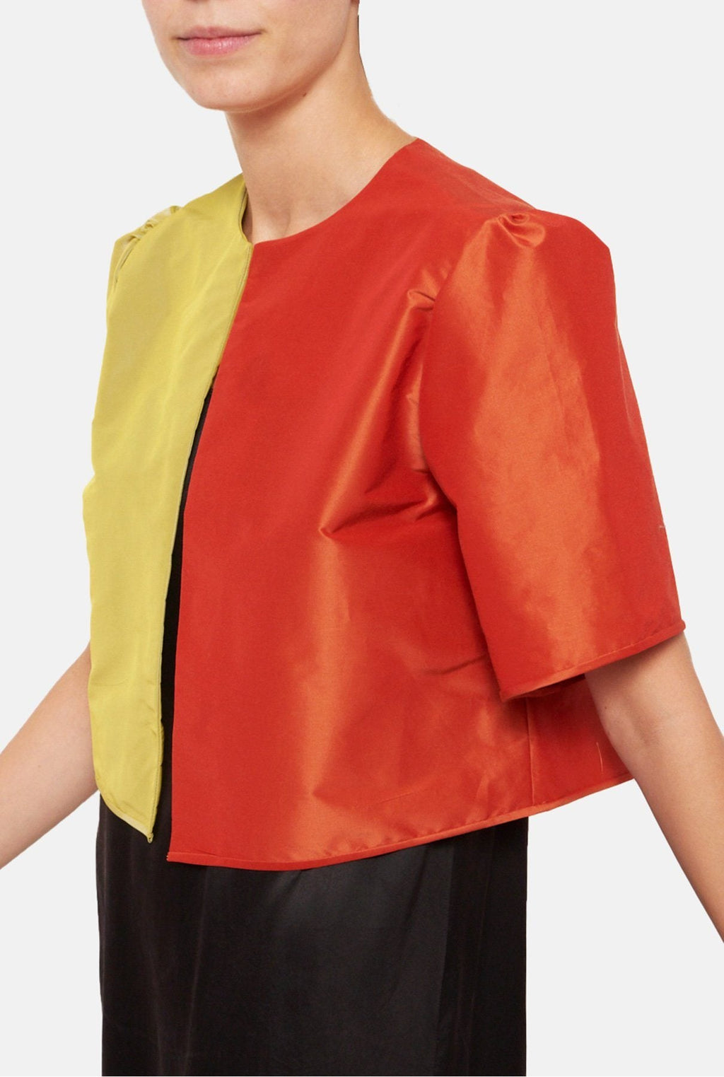 Chaqueta de verano bicolor amarillo-naranja