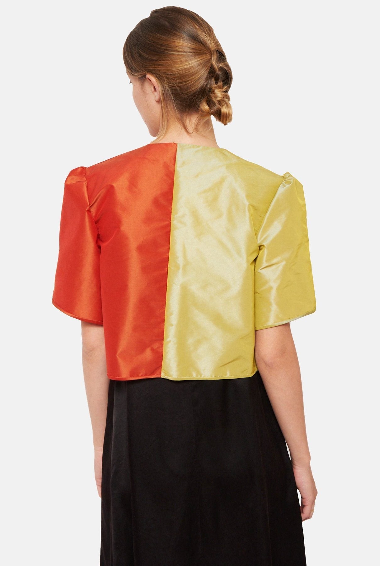 Chaqueta de verano bicolor amarillo-naranja