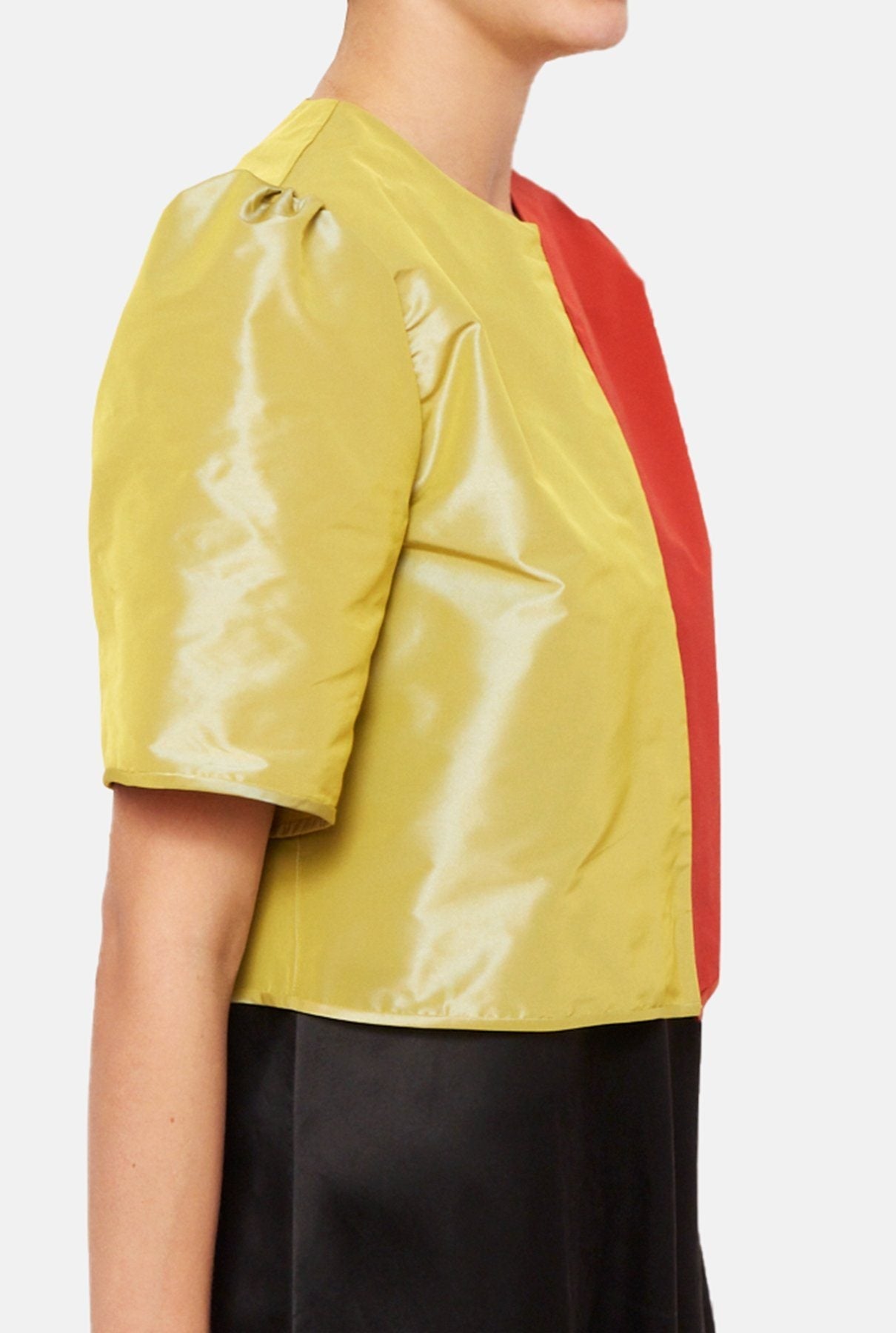 Chaqueta de verano bicolor amarillo-naranja