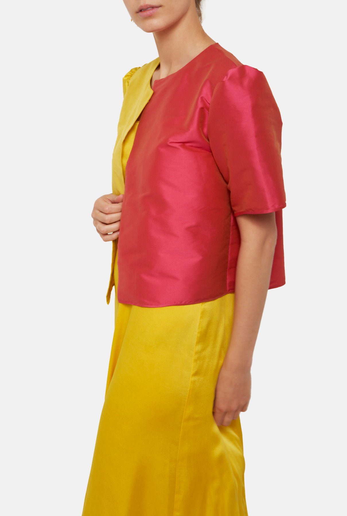 Chaqueta de verano bicolor amarillo-rosa