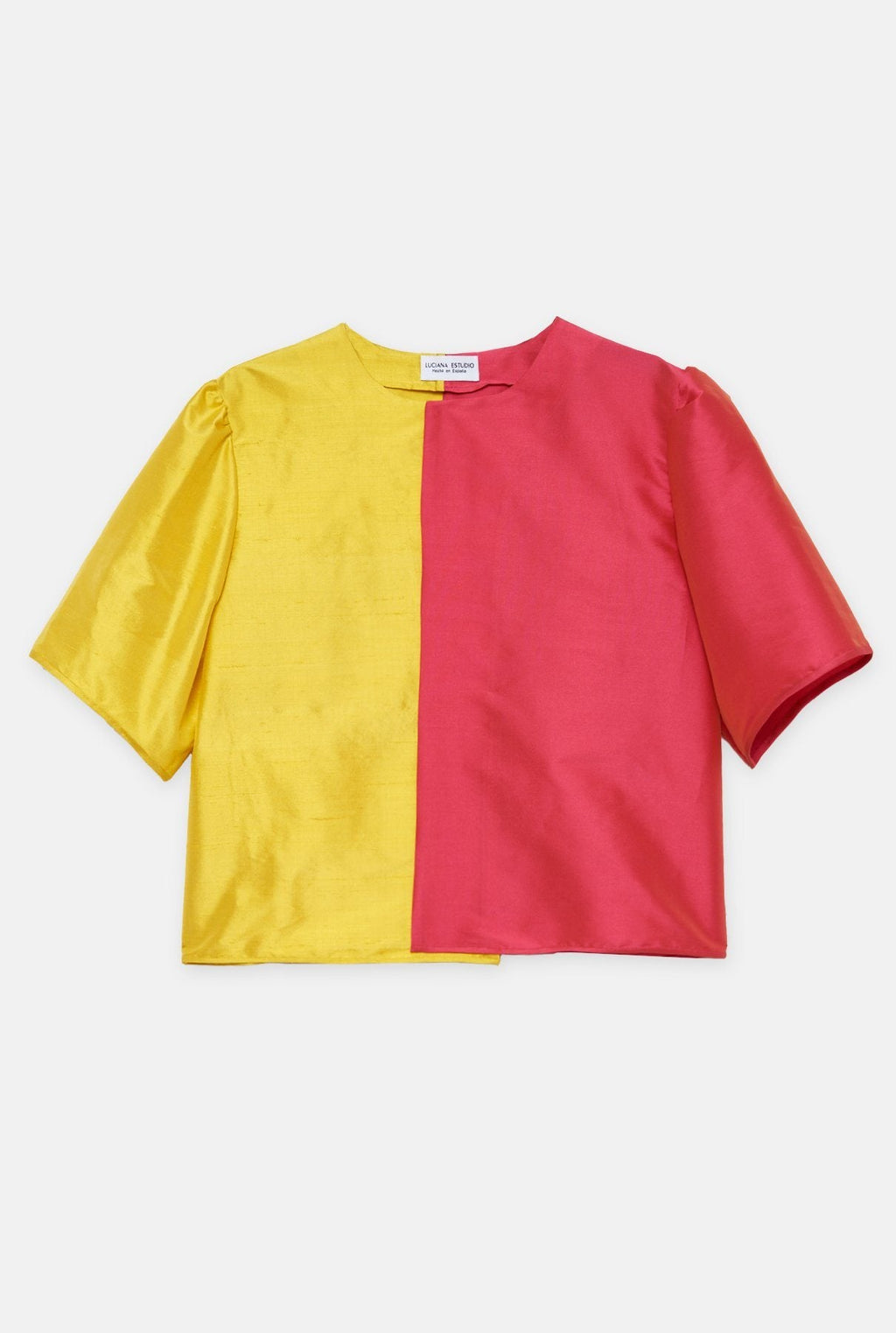 Chaqueta de verano bicolor amarillo-rosa