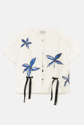 Chaqueta flores azules