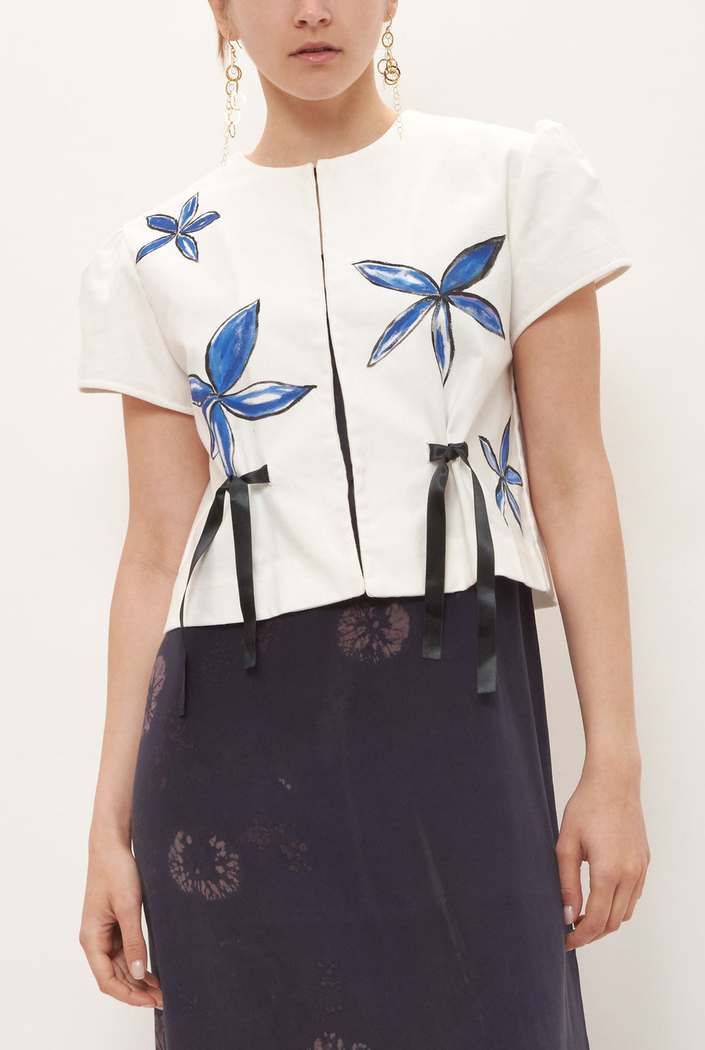 Chaqueta flores azules