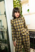 Chaqueta Luzern Lana Cuadros Amarillo