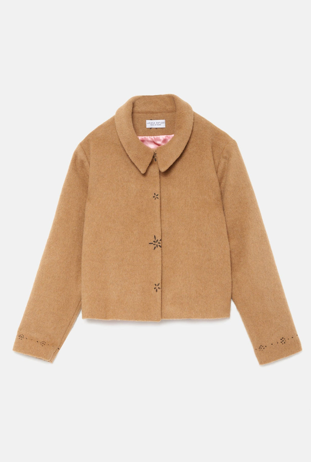 Chaqueta marrón flores