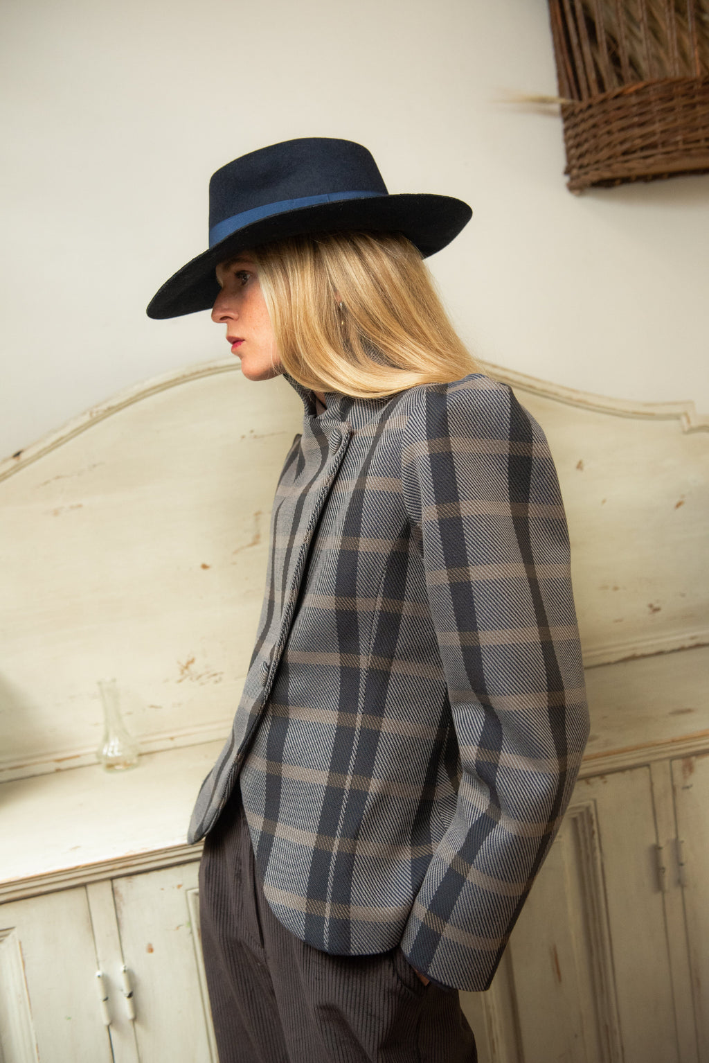Chaqueta Nordheim Cuadros Azul y Gris