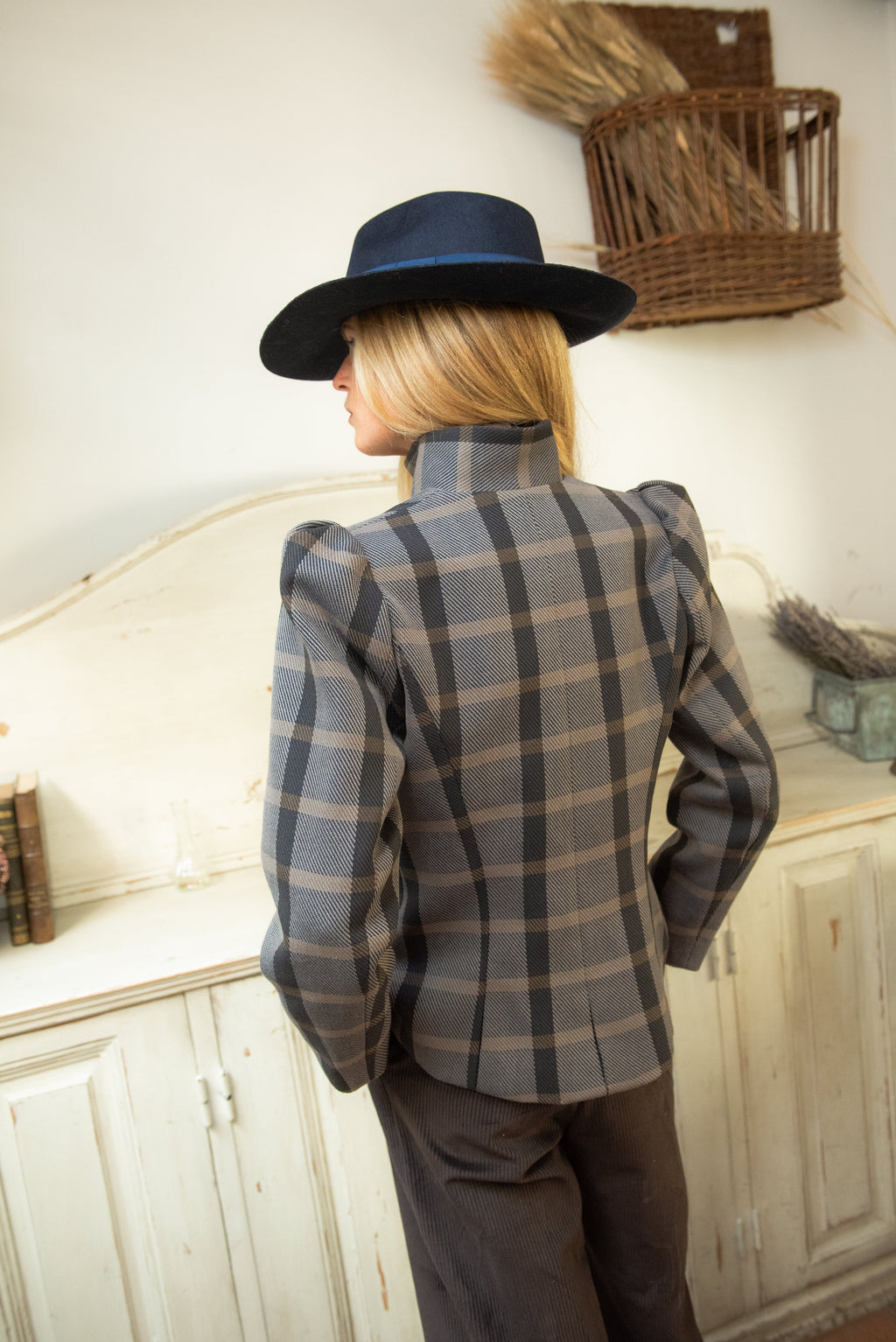 Chaqueta Nordheim Cuadros Azul y Gris