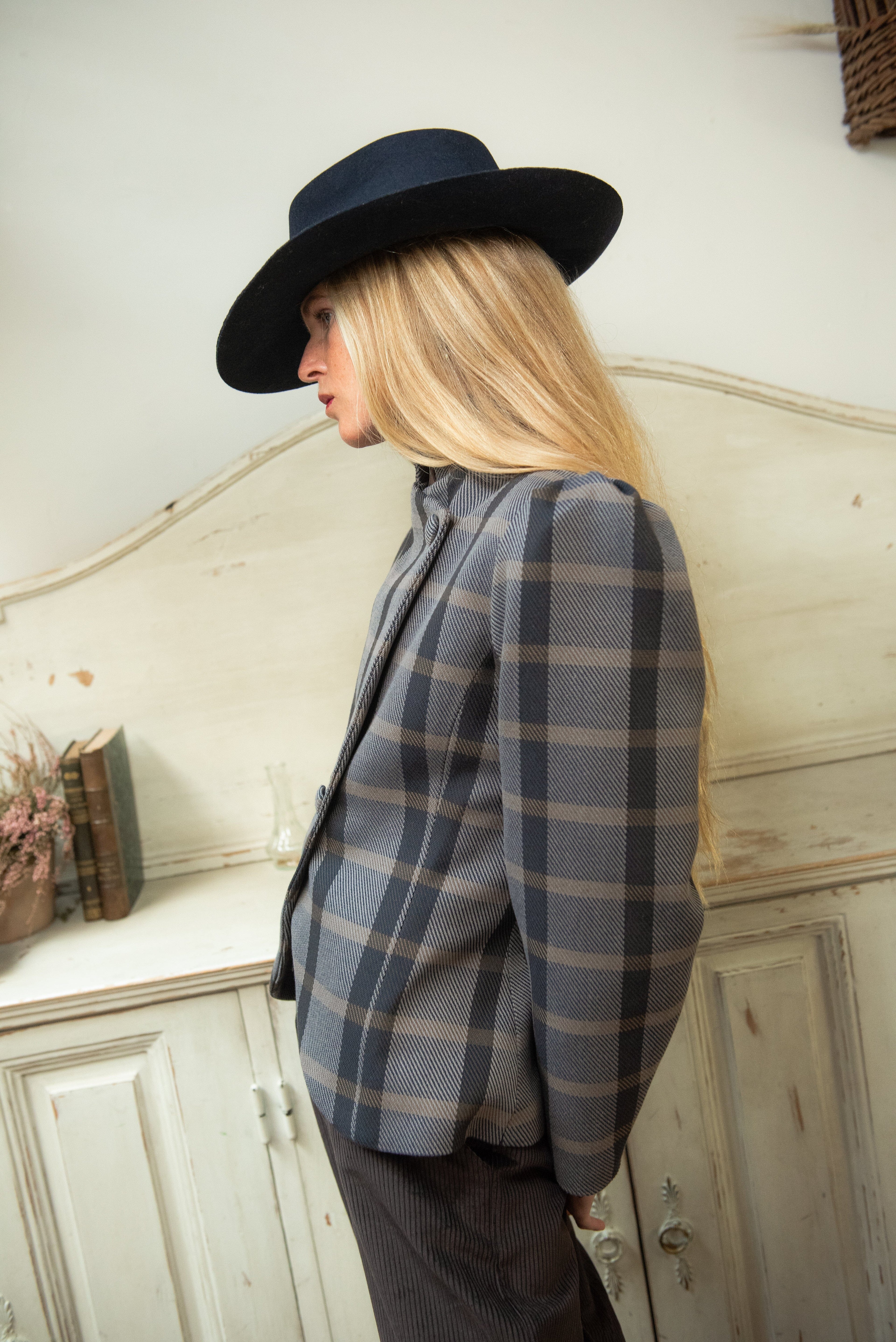 Chaqueta Nordheim Cuadros Azul y Gris